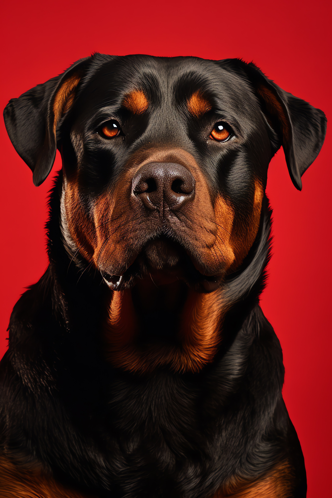 Majestic Rottweiler, Dog breed stature, Powerful canine, Purebred characteristics, Stunning animal, HD Phone Wallpaper