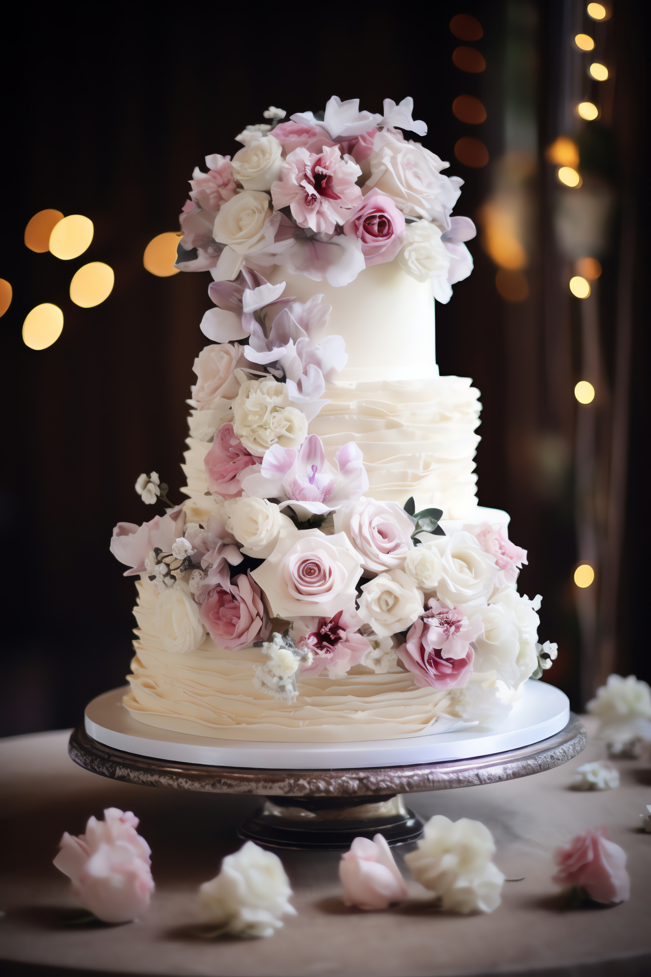 Nuptial blooms, Cake topper florals, Edible artisan craftsmanship, Romantic roses, Wedding dessert, HD Phone Wallpaper