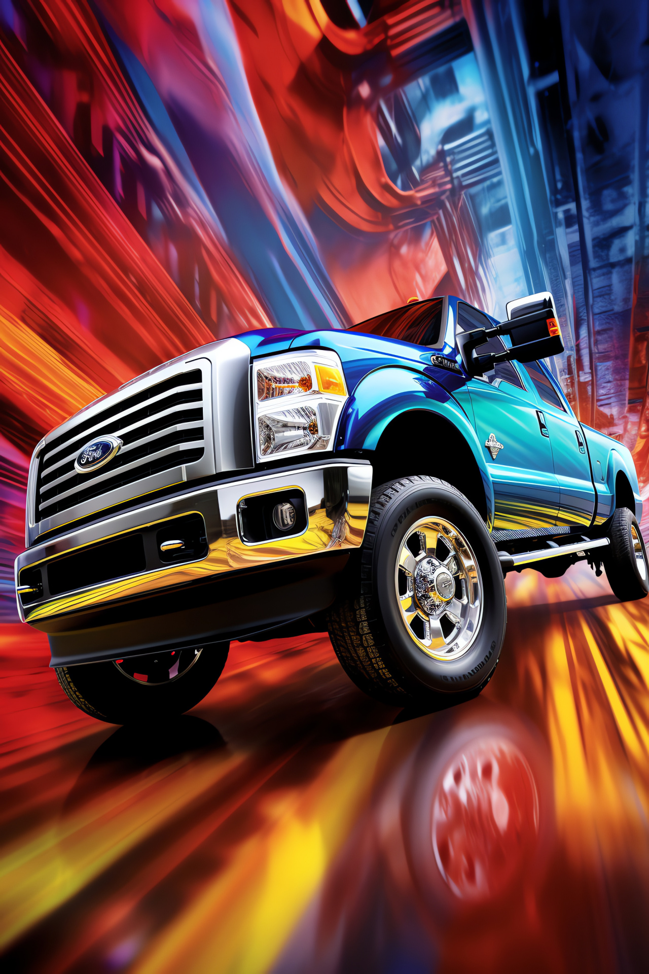 Powerstroke engine, Technological expertise, Automotive prowess, Performance impact, Engineering detail, HD Phone Wallpaper