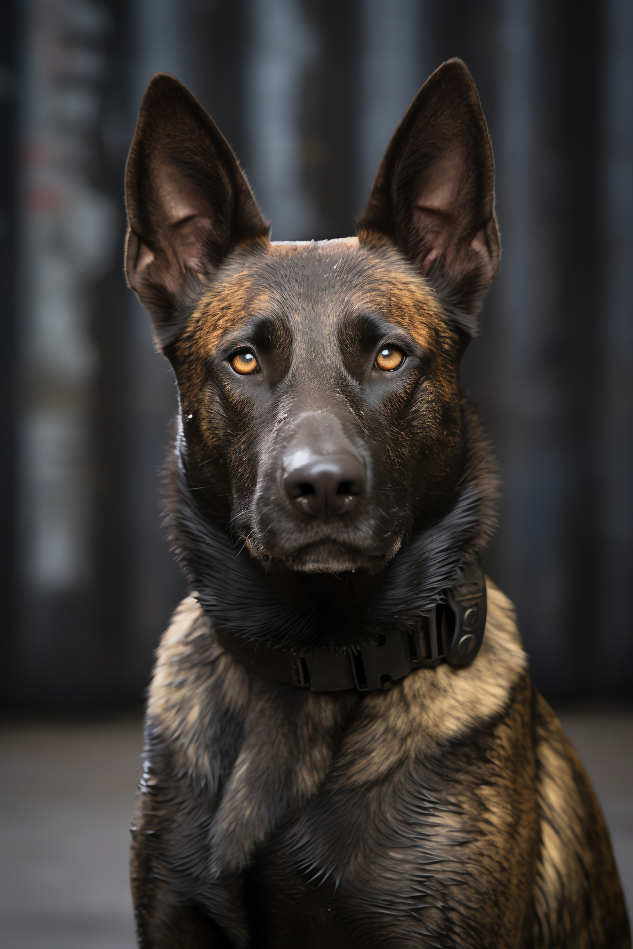 Dutch Shepherd police dog, K-9 unit member, Brindle fur, Striped canine, Official duty, HD Phone Image