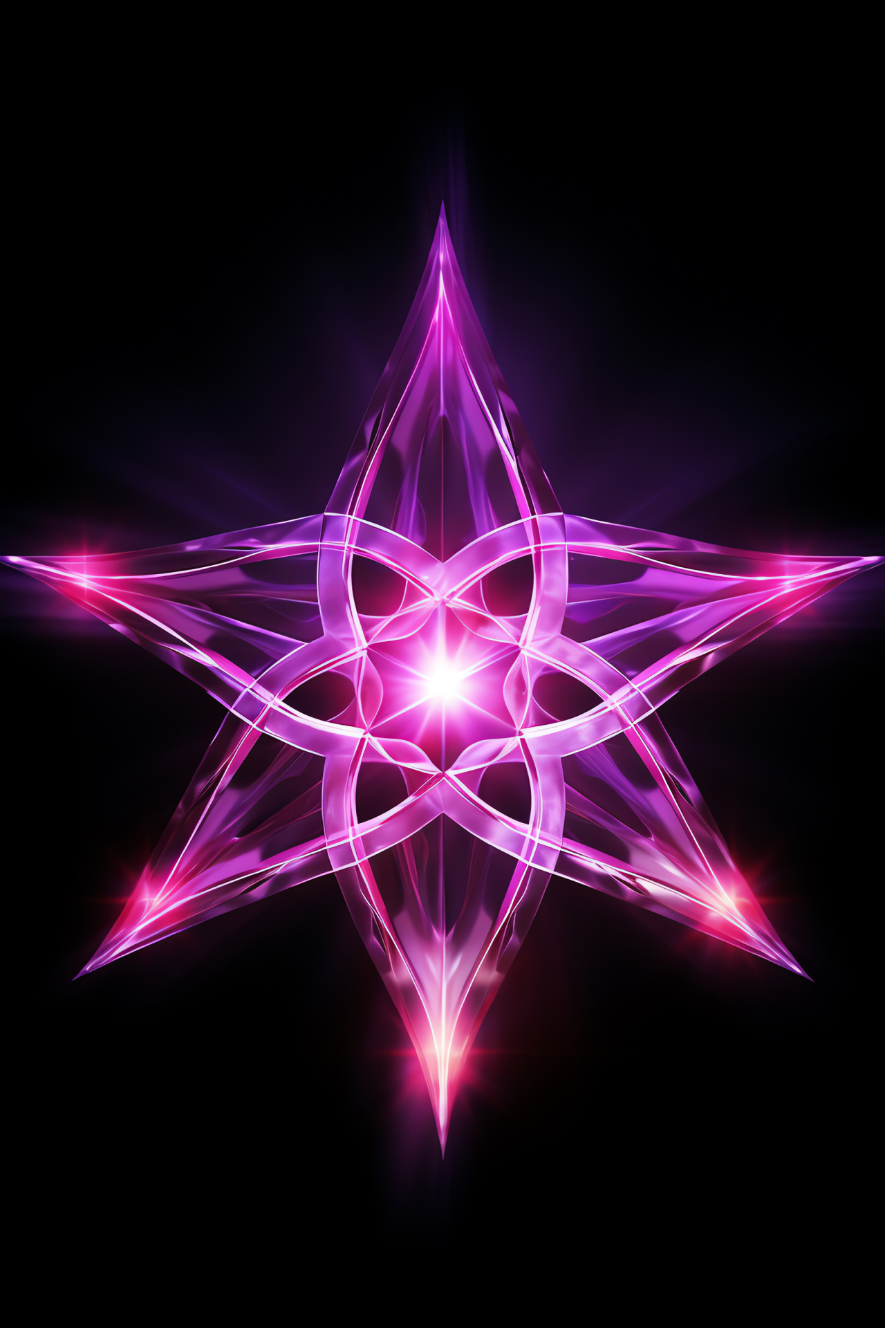 Purple Star, Astral phenomenon, Cosmic magenta, Space showcase, Interstellar radiance, HD Phone Wallpaper