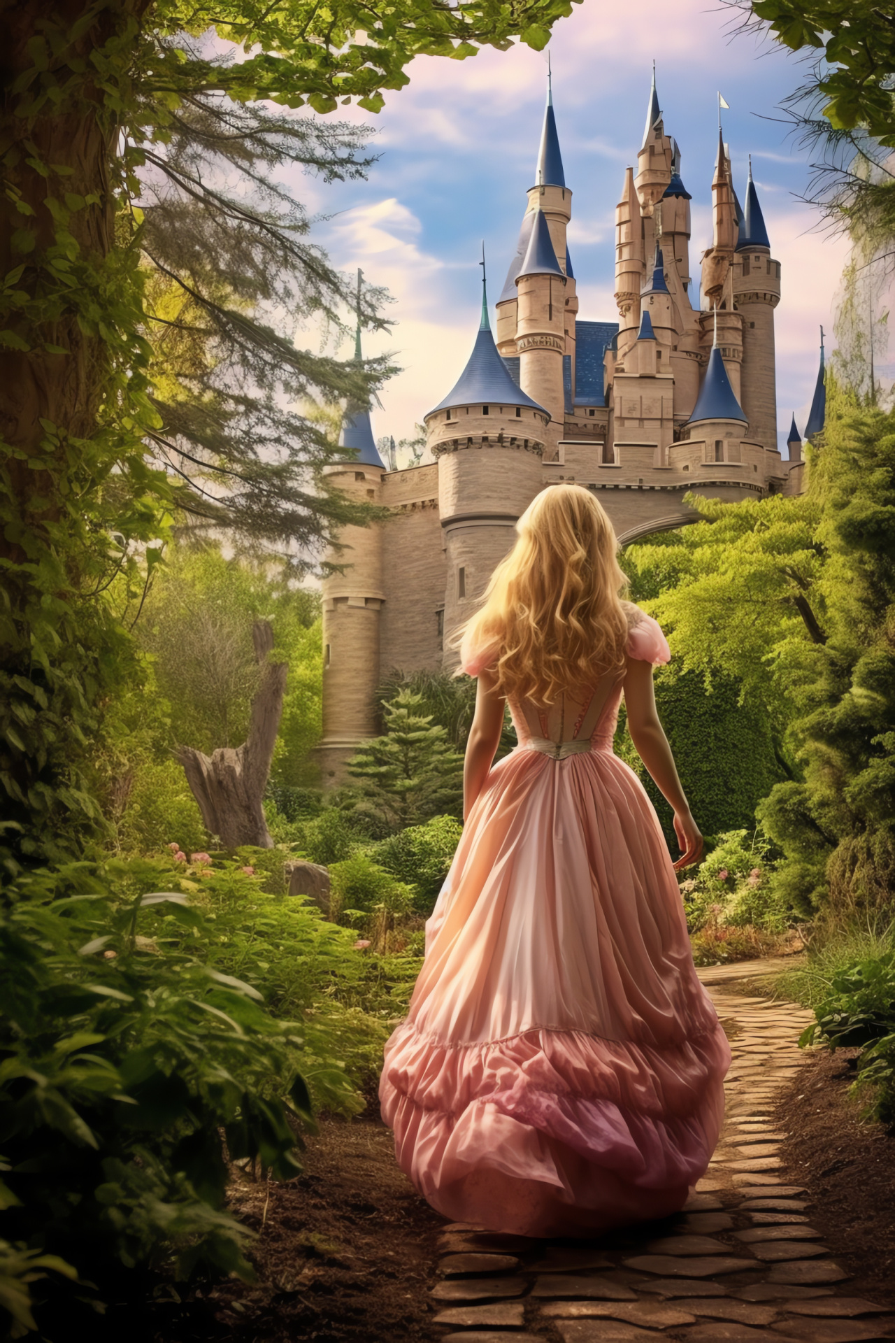 Princess Aurora, Sleeping Beauty, Magical beings, Enchanted realm, Storybook palace, HD Phone Image