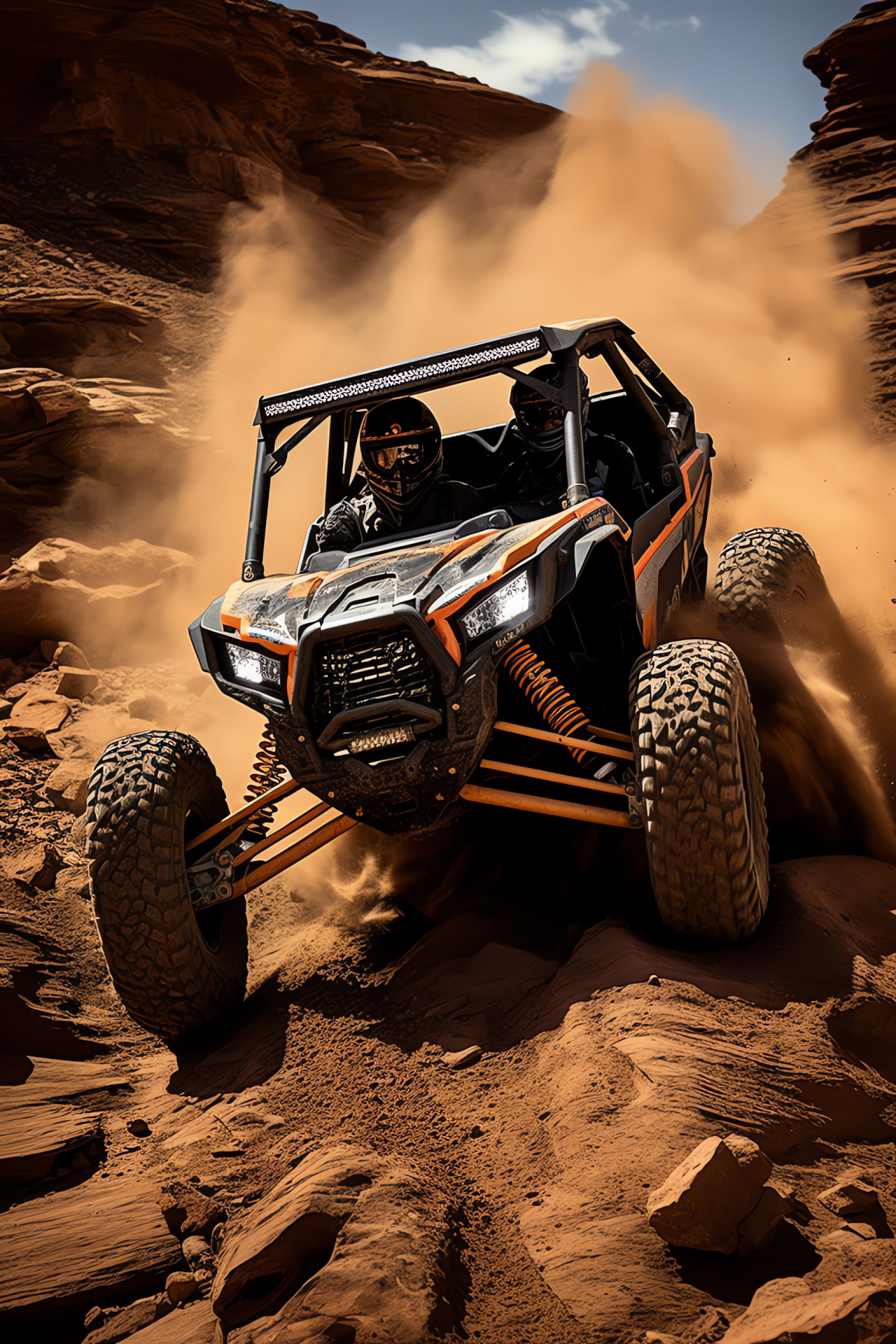 Polaris RZR RS1, Moab racing, Utah off-road challenge, Compact racer, Rugged vehicle design, HD Phone Image