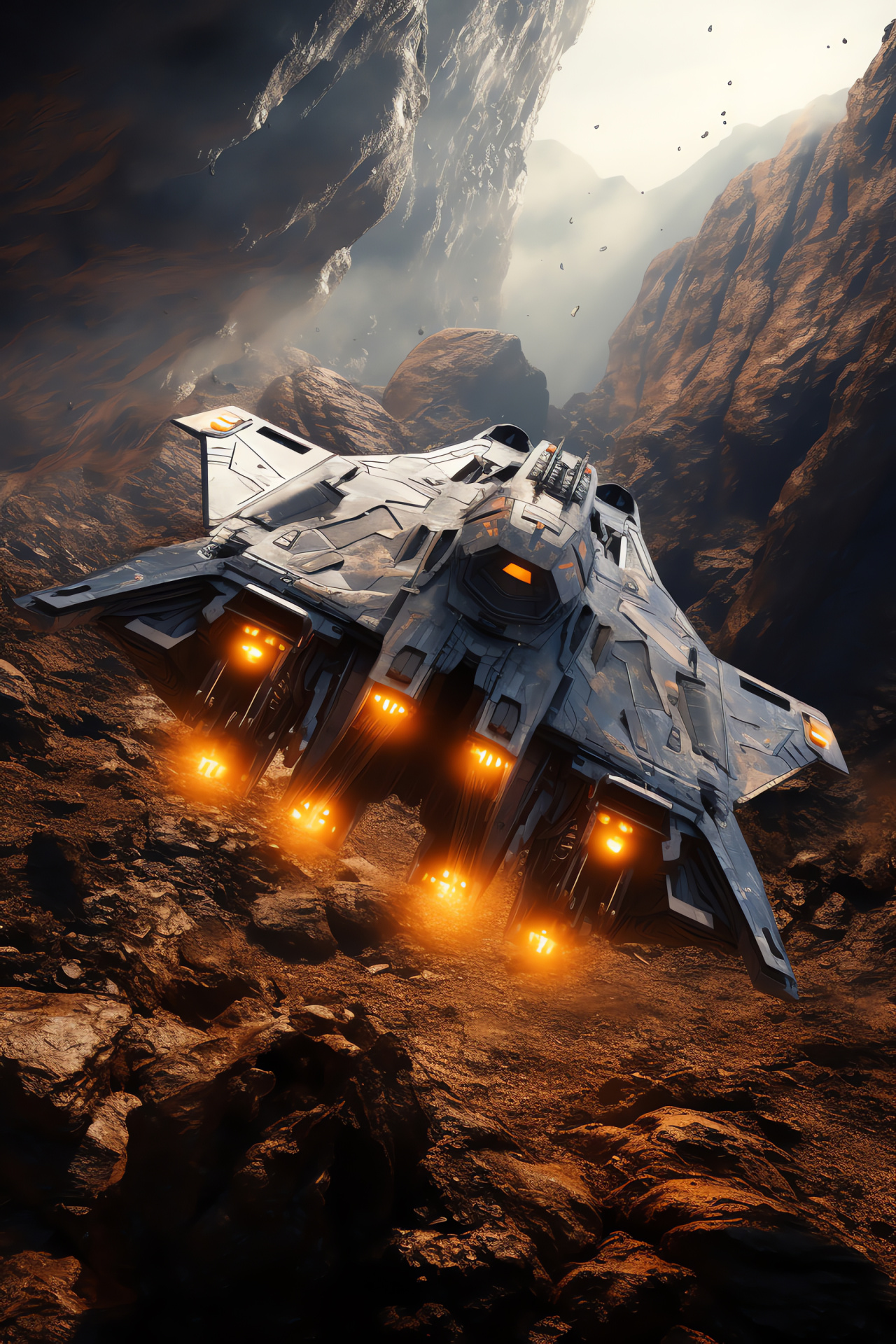 Fighter spacecraft, Agile design, Space combat, Tactical maneuvers, Space warfare, HD Phone Wallpaper