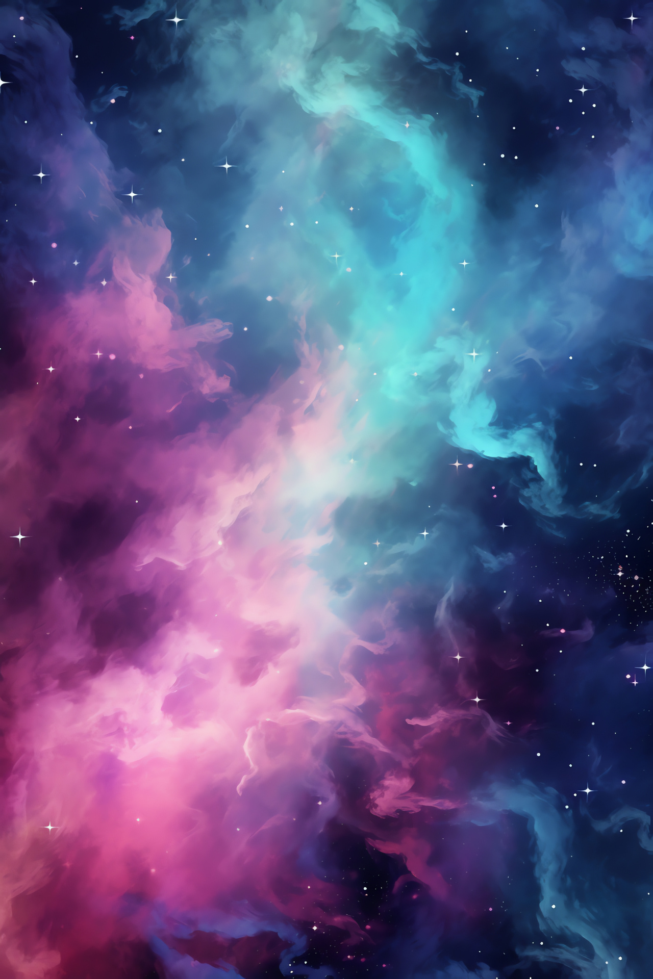 Cosmic phenomenon, Ethereal color blend, Energy expression, Lustrous space shades, Space tapestry, HD Phone Image