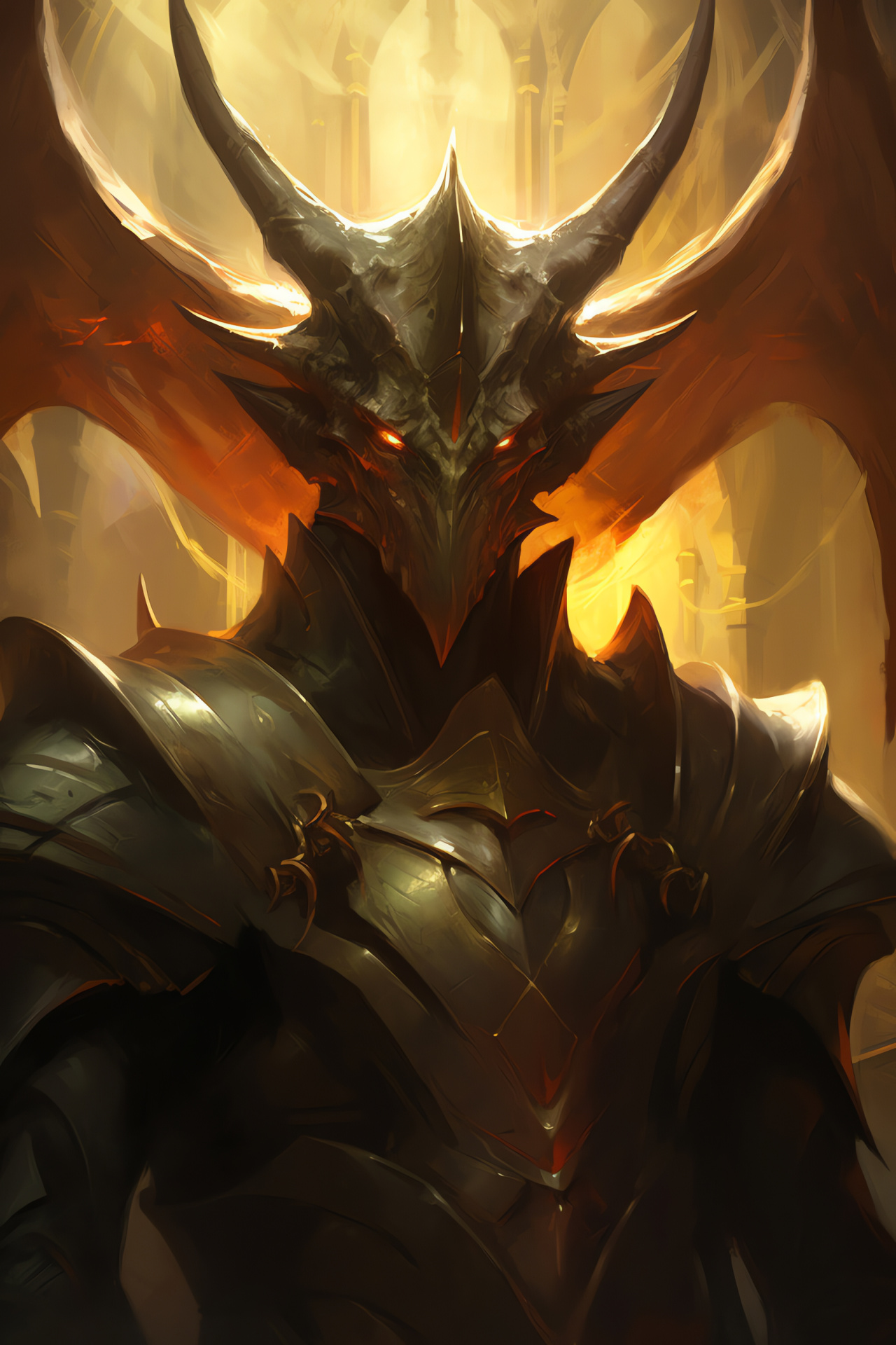 Nicol Bolas artwork, Magic: The Gathering, sinister presence, Dimir illusion, Planeswalker cunning, HD Phone Image