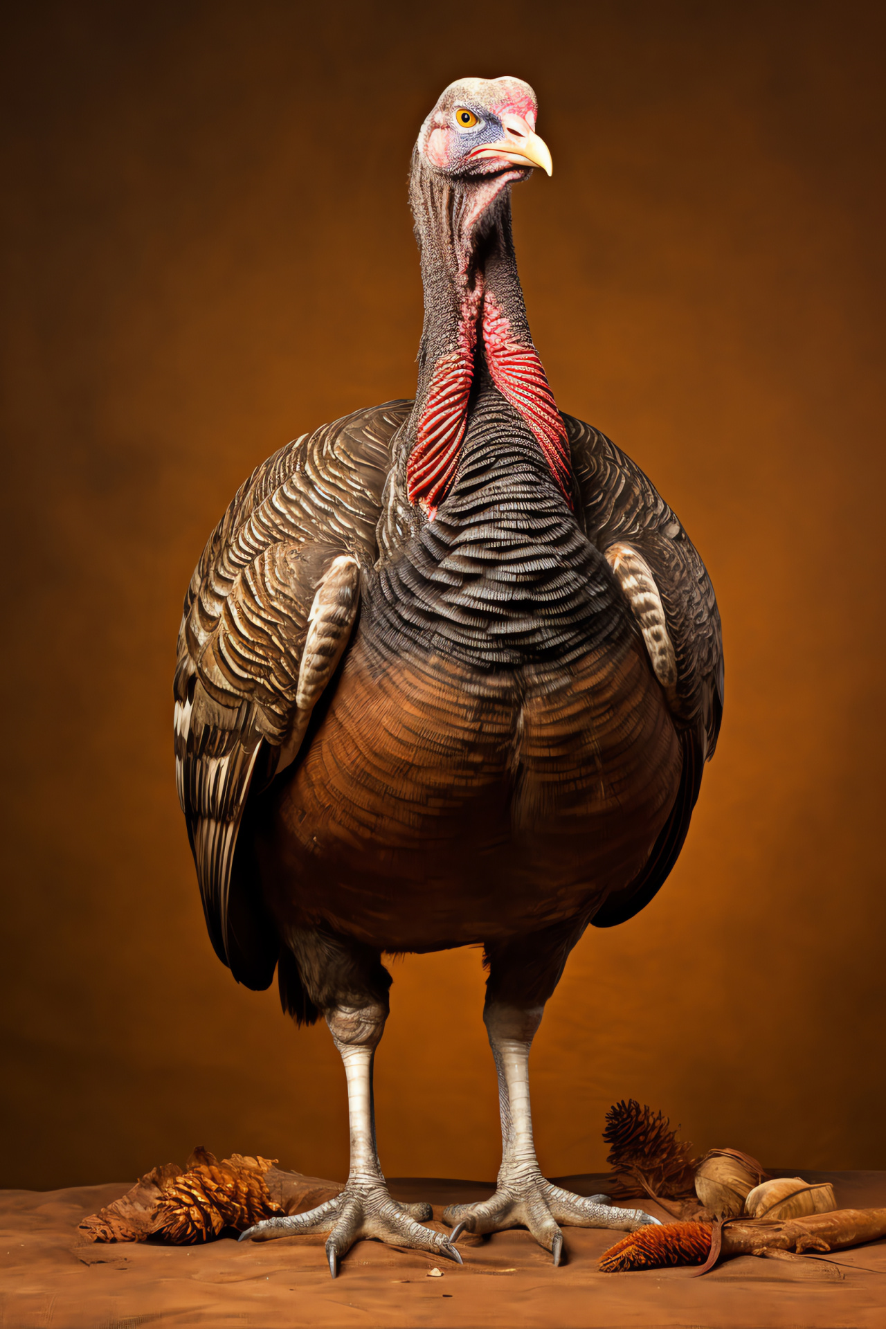Thanksgiving Turkey, Native bird, Foraging animal, Rural wildlife, Bird plumage, HD Phone Wallpaper