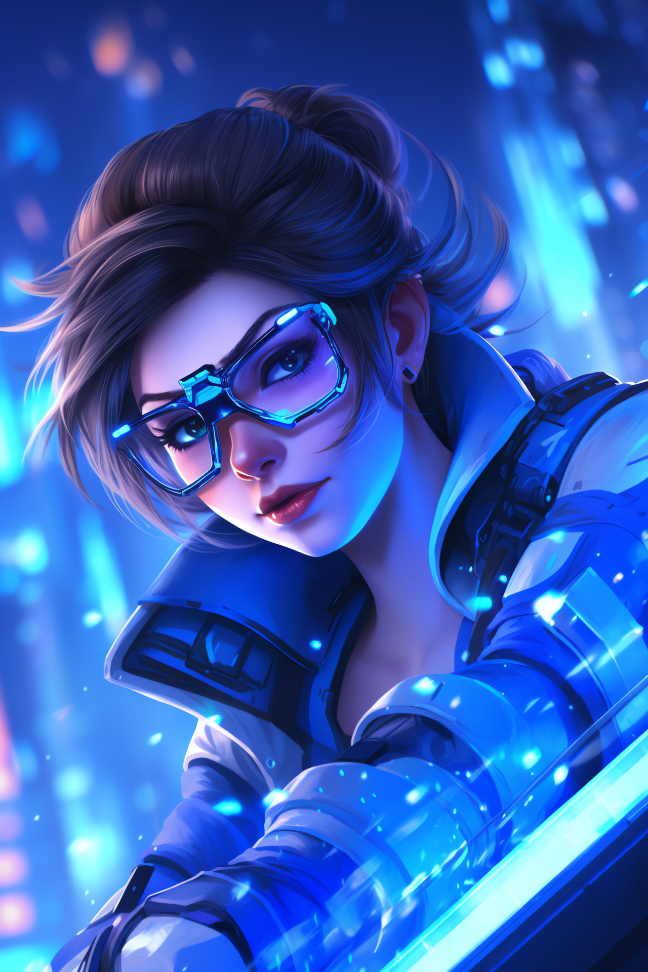 Mei with Ice Wall, Overwatch Blizzard game, Defensive gaming power, Mei's powerful pose, Heroic action moment, HD Phone Wallpaper