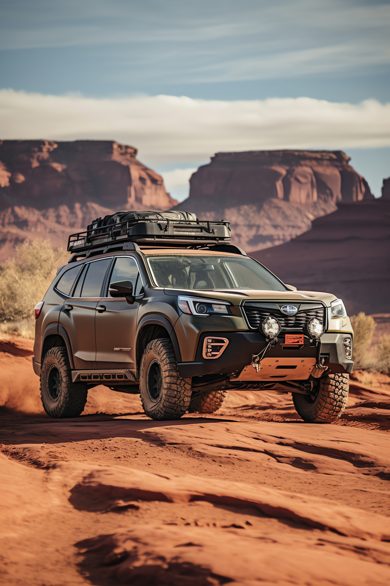 Subaru Forester Wilderness, American Southwest exploration, all-terrain performance, built for resilience, rugged landscape challenge, HD Phone Wallpaper