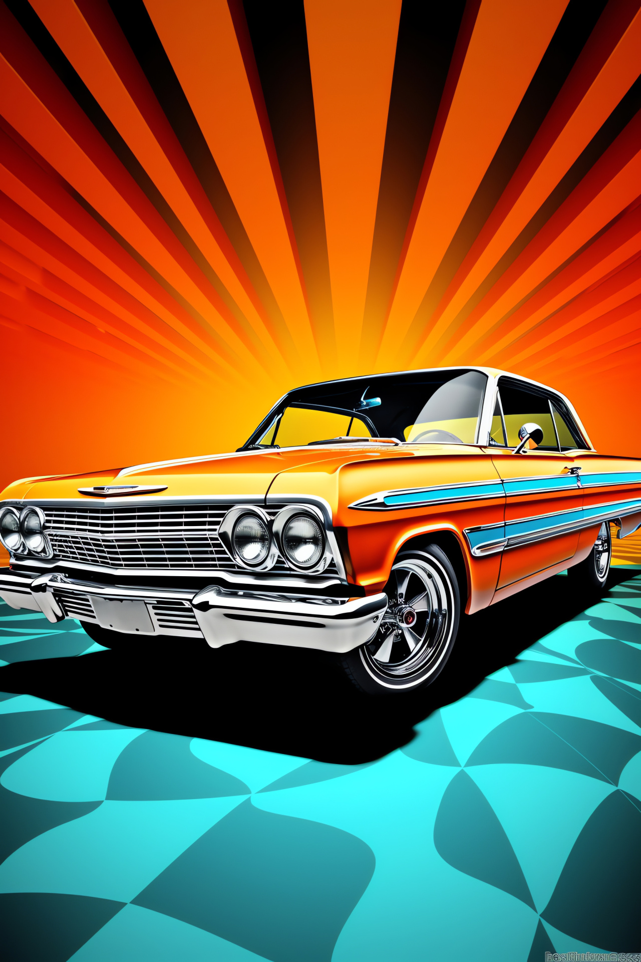 1967 Chevrolet Impala, American classic car, Vintage auto styling, Collector vehicle, Triple-tone paintwork, HD Phone Image