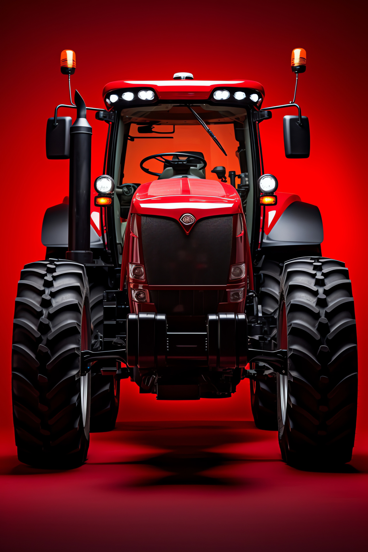 Case IH Magnum tractor, High angle perspective, Farm machinery, Red agriculture equipment, Farm innovation, HD Phone Wallpaper