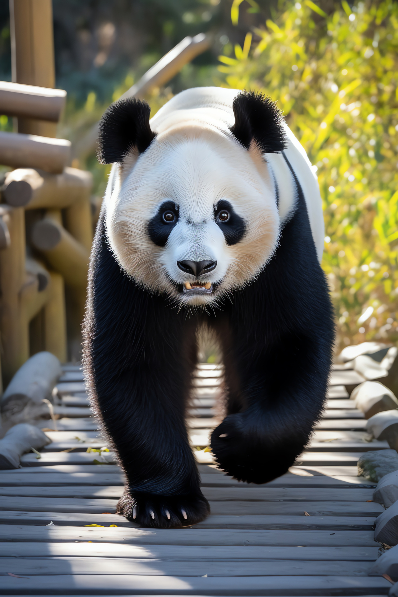 Exotic Panda, Enthralling appearance, Wildlife conservation, Unique coat, Endearing species, HD Phone Image