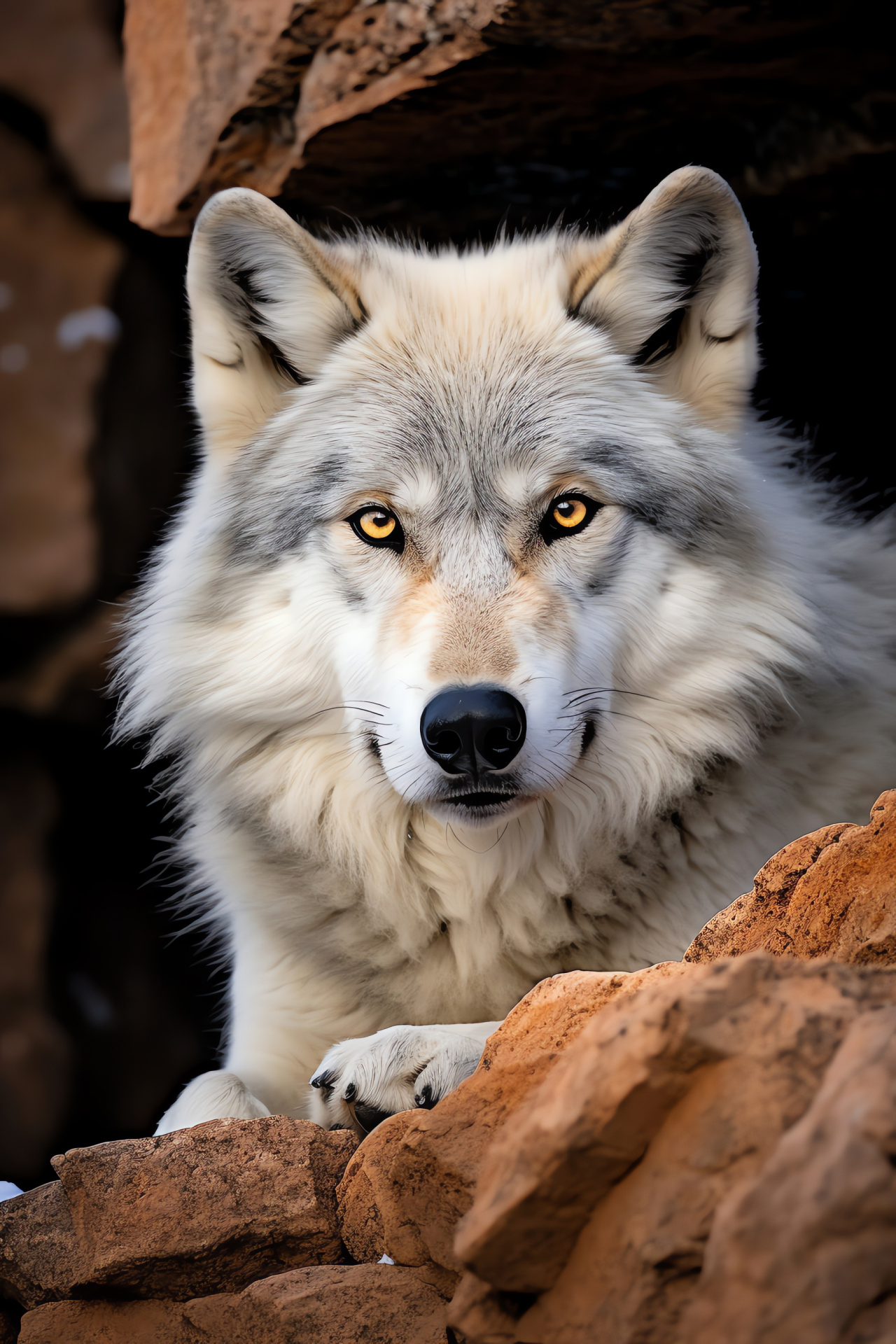 Gray Canis lupus, predator visual, lupine fur texture, wild beast, seasoned character, HD Phone Image