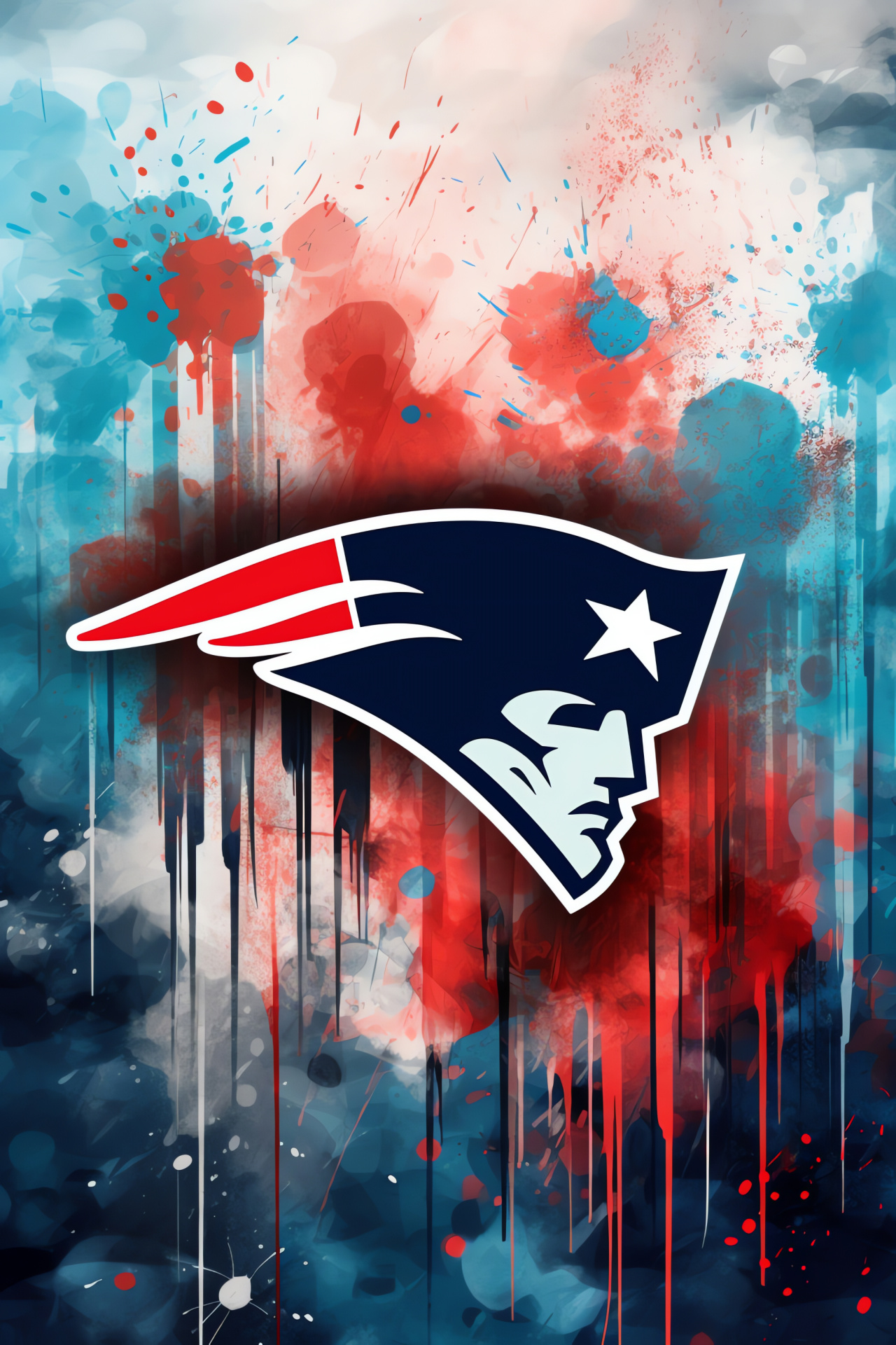 Football franchise, Team emblem, Spray paint art, Panoramic scene, Sports imagery, HD Phone Image