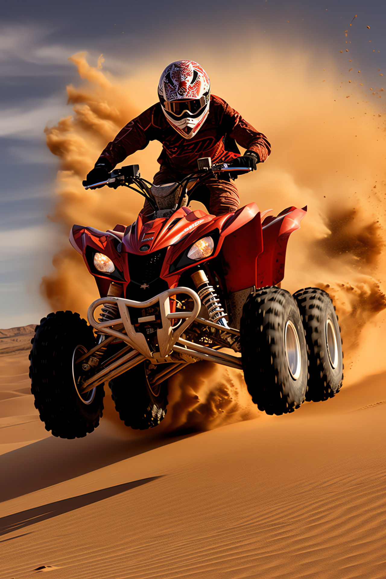 Raptor 700, Mojave Desert, ATV, Off-roading, Dune landscapes, HD Phone Image