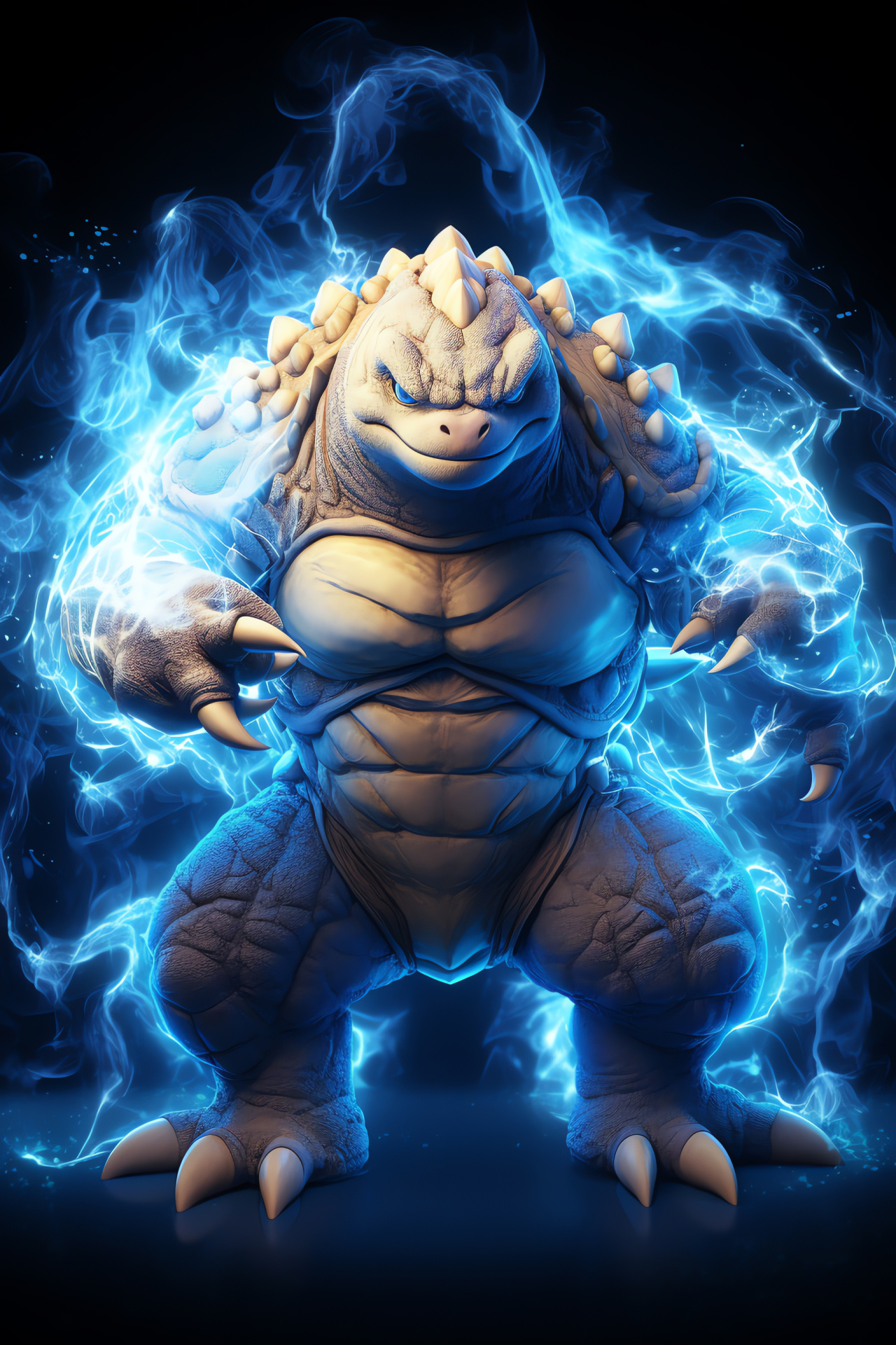 Blastoise pose, Assertive outlook, Shell shield, Skilled battler, Torrent ability, HD Phone Image