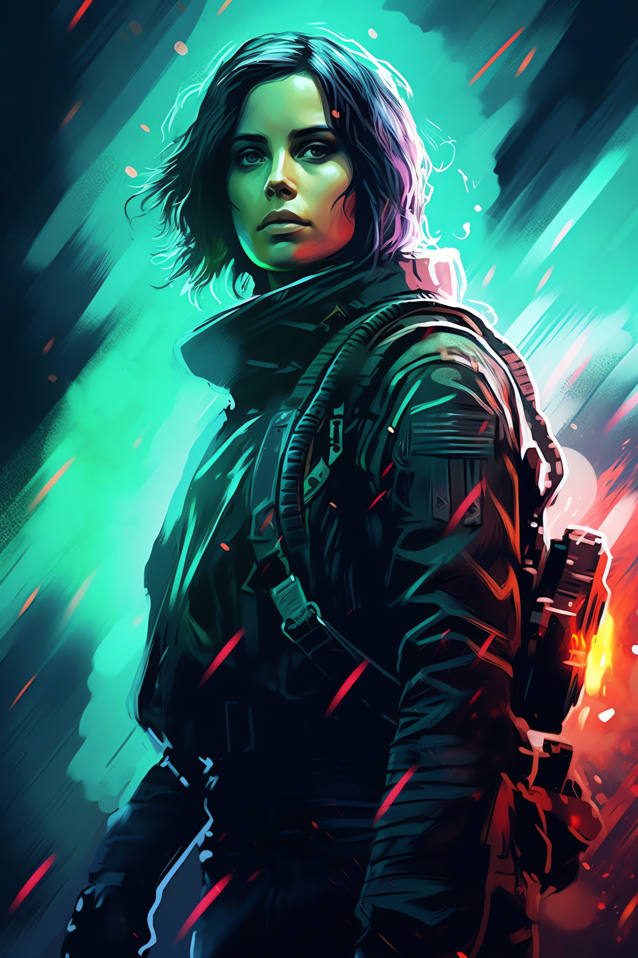 Rogue One, Jyn Erso, Rebel Alliance, Galactic warfare, Sci-Fi Adventure, HD Phone Image