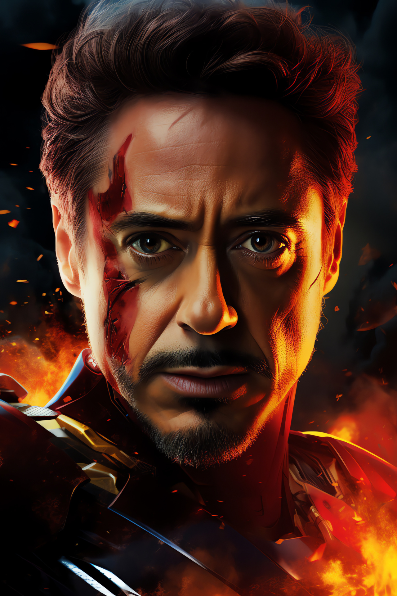 Robert Downey Jr, action film, superhero sidekick, combat scene, cinematic conflict, HD Phone Image