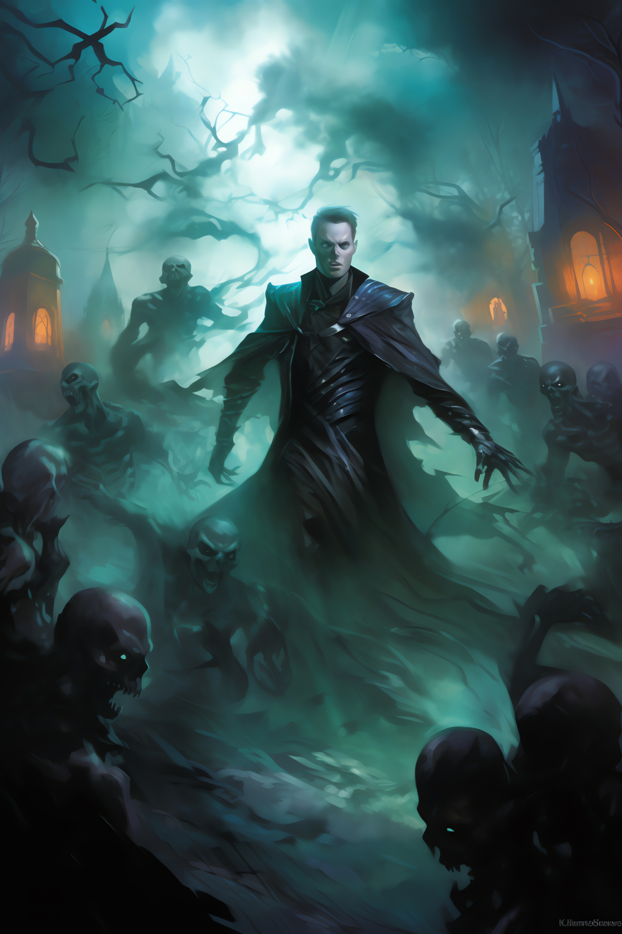 Haunting MTG Sorin Markov, Vampire mythos, Gothic planeswalker, Eerie graveyard environment, Card gaming fantasy, HD Phone Image