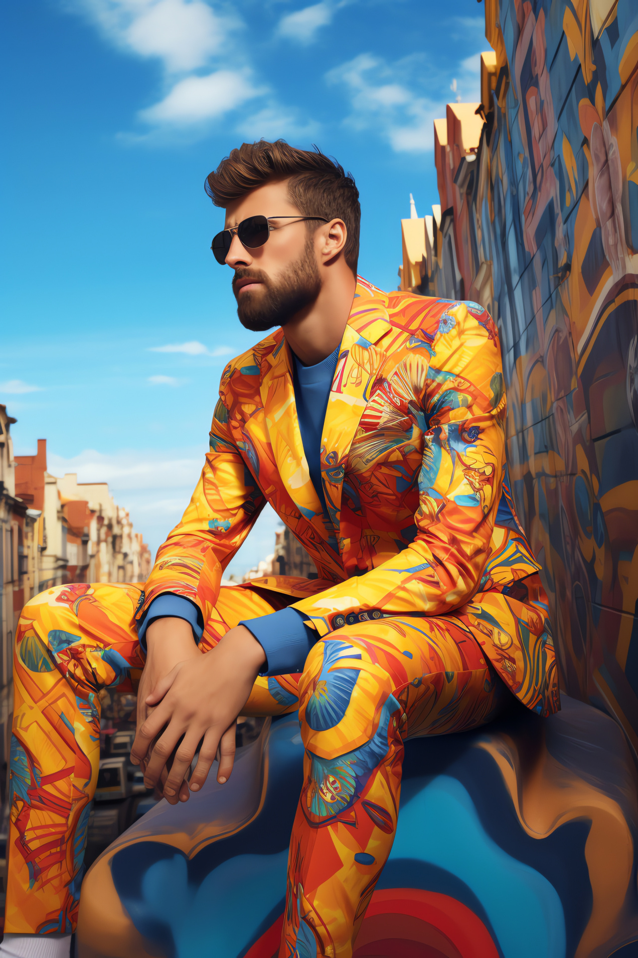 Footballer Piqu, Urban setting, Fashion influence, Couture showcase, Style publication, HD Phone Wallpaper