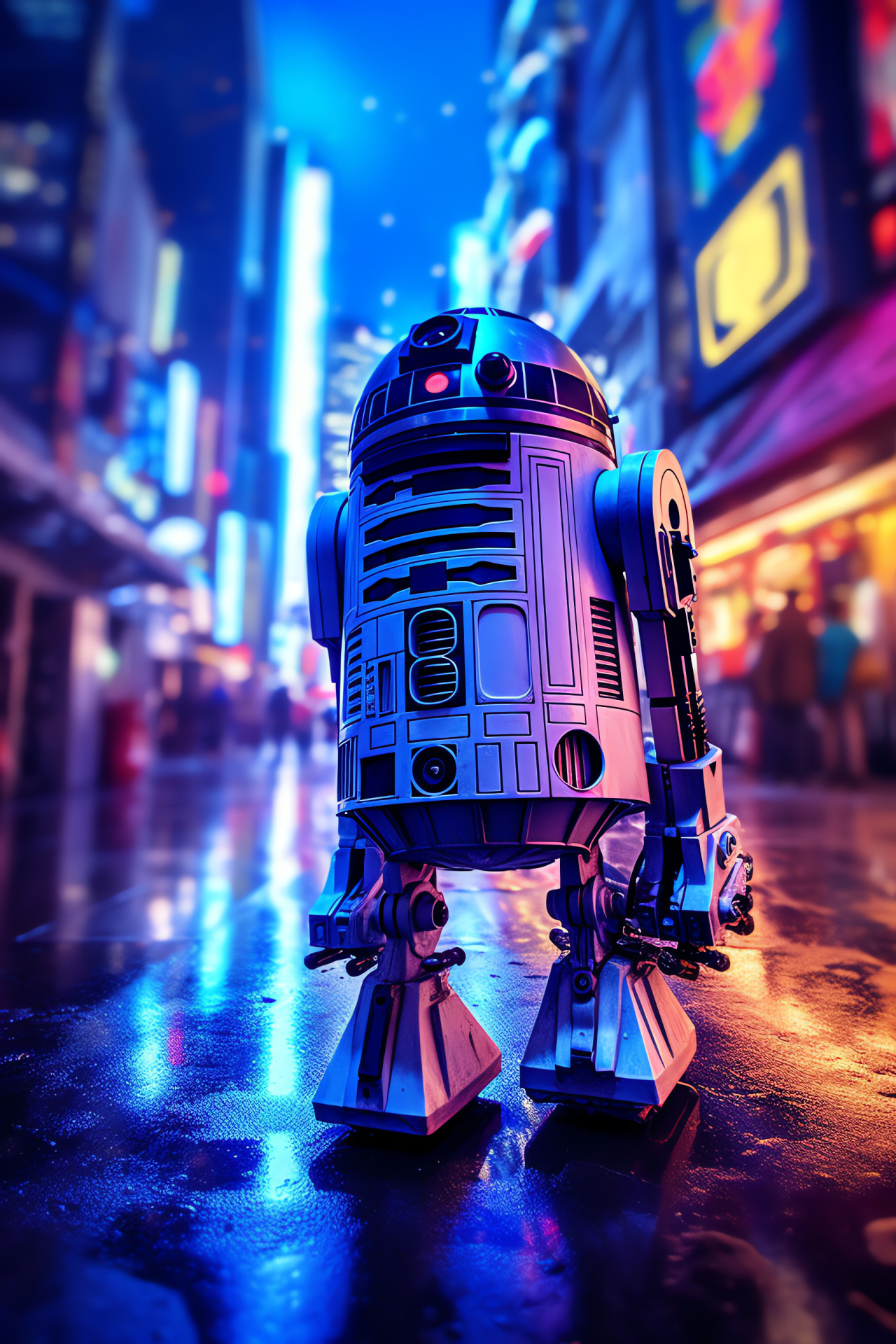 R2-D2 droid, Star Wars saga, Robotic character phenomenon, Extra-terrestrial technology, Coruscant planet, HD Phone Image