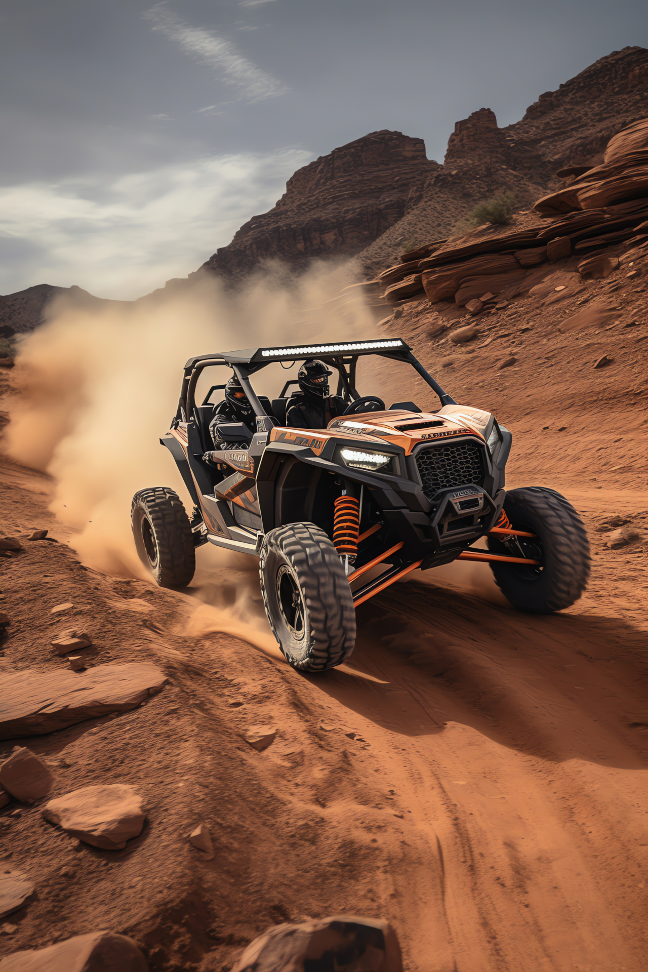 Polaris RZR XP Turbo S, Moab adventure, Utah terrain, All-terrain utility, Off-road vehicle, HD Phone Image