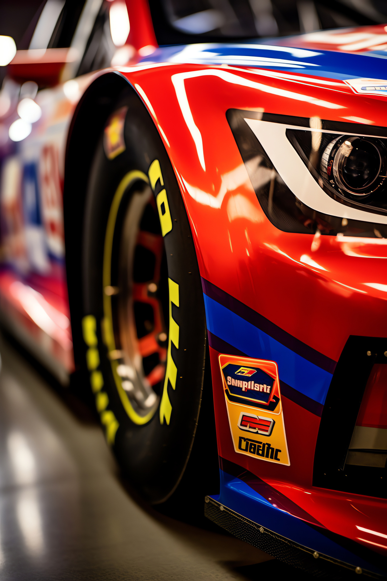 Hendrick Motorsports crew, Precision racecraft, Vivid race colors, Autosport closeup, Engineering prowess, HD Phone Wallpaper