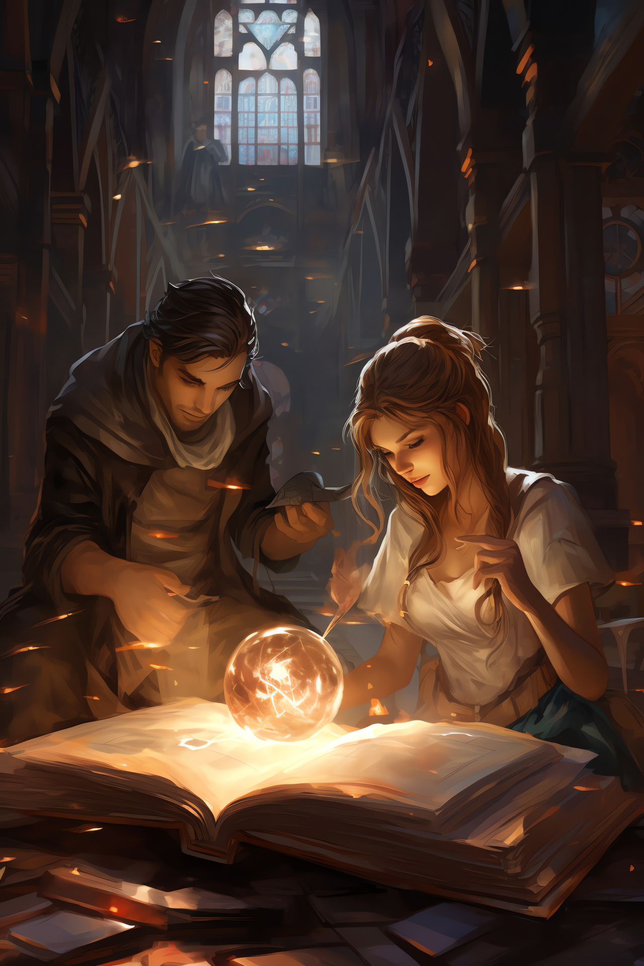 Pantheon gaming environment, Fictional historian, Ancient knowledge repository, Piles of scrolls, Wisdom vault, HD Phone Wallpaper