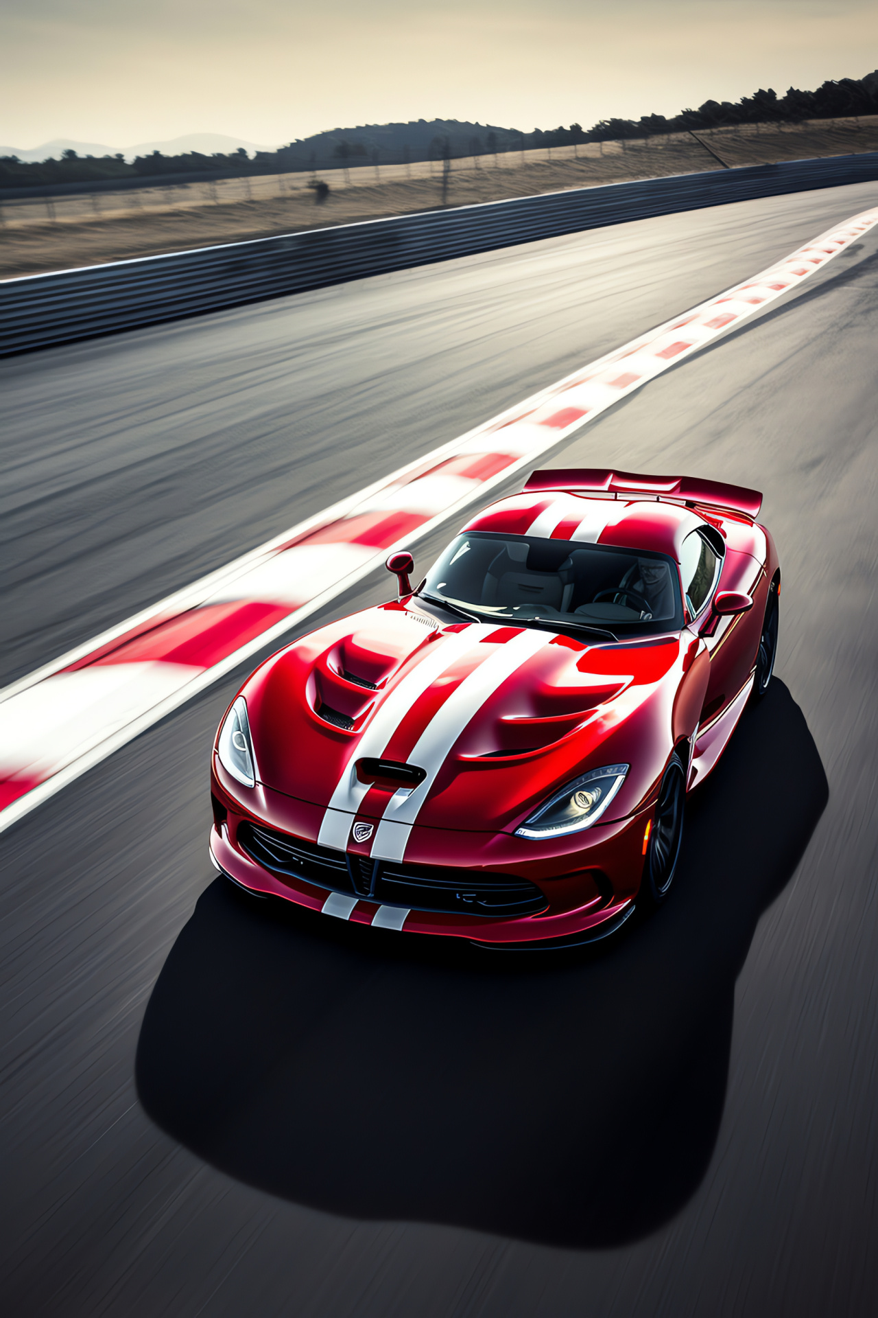 SRT Viper dynamic, Laguna Seca racing, Automotive V10 power, Aggressive car contours, ACR Viper model, HD Phone Image