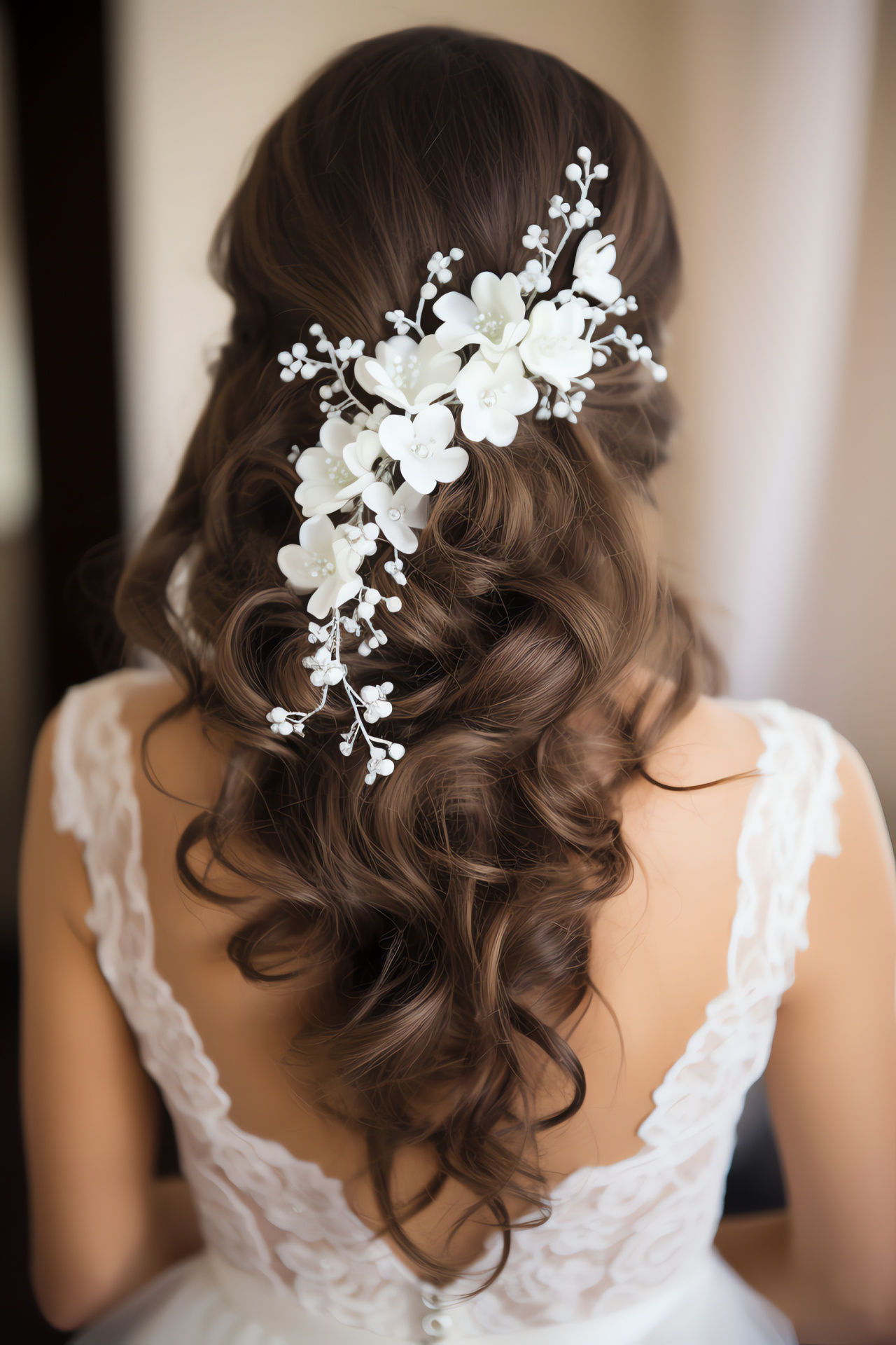 Bridal accessory, Floral adornment, Nuptial hairstyle, Innocence flowers, Delicate garnish, HD Phone Wallpaper