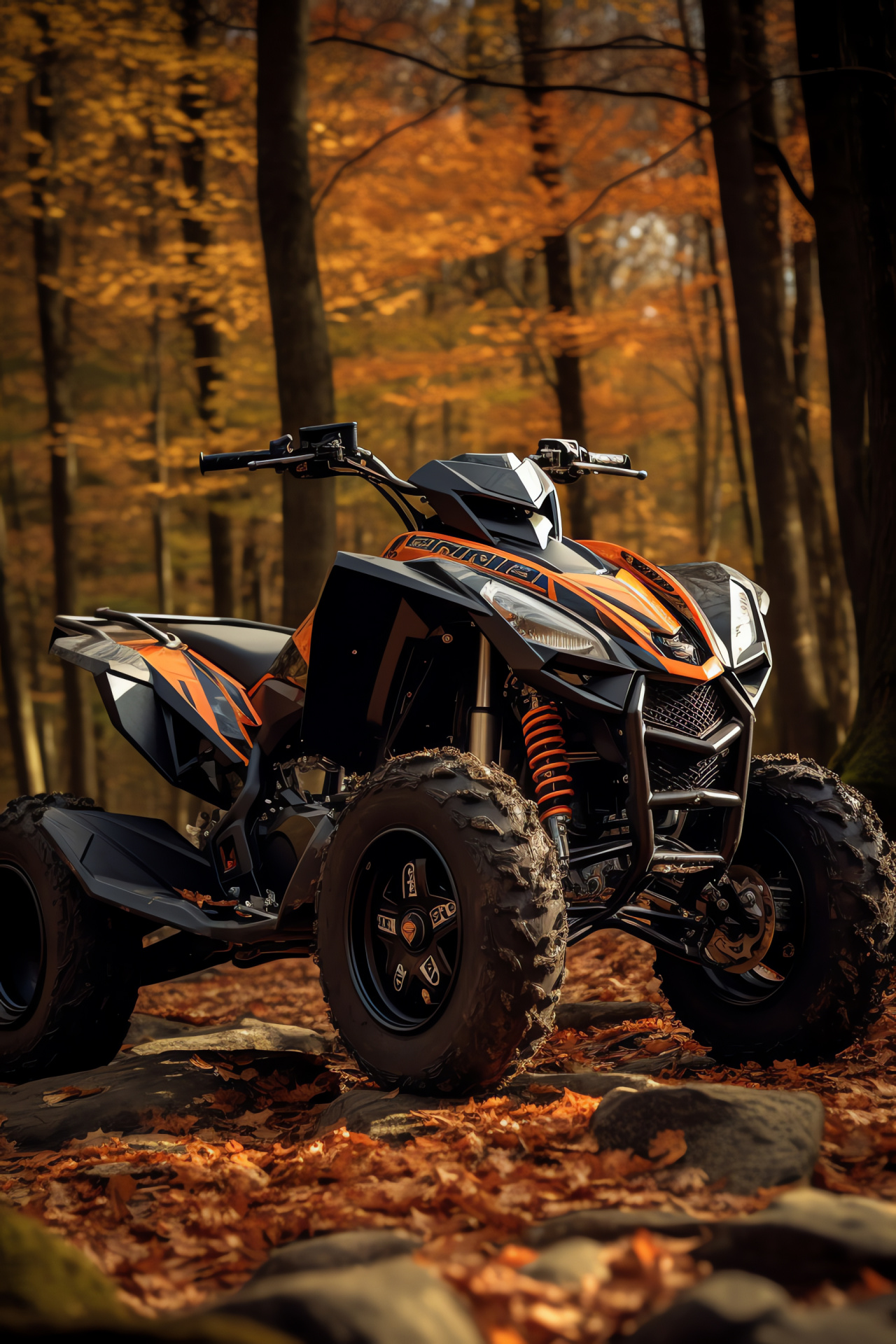 Yamaha Raptor 700RSE, Appalachian scenery, Mountain trail, Sport ATV, High-performance engine, HD Phone Wallpaper