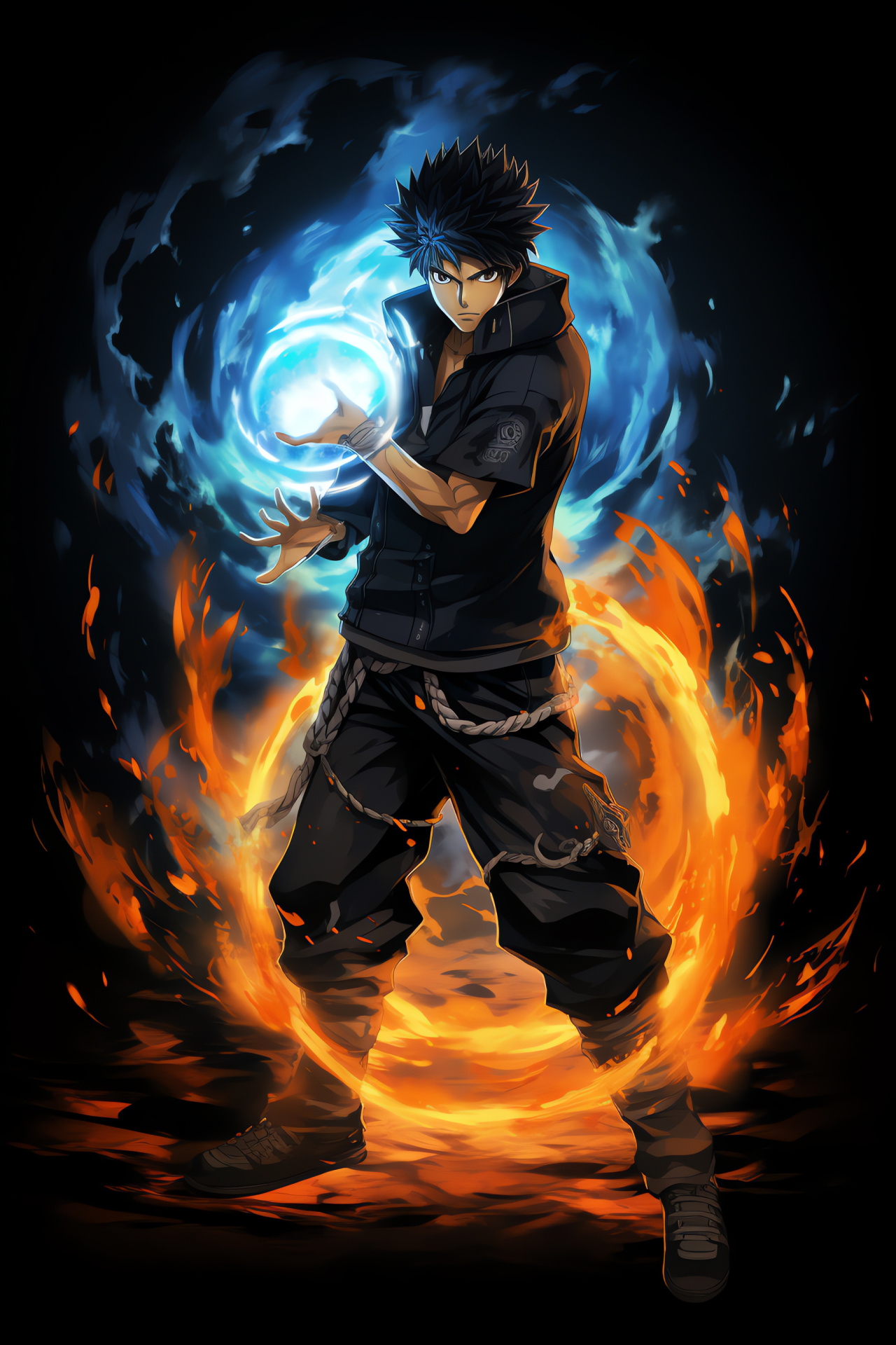 Kiba Inuzuka, Naruto series, Canine companion, Anime martial artist, Shinobi stance, HD Phone Wallpaper