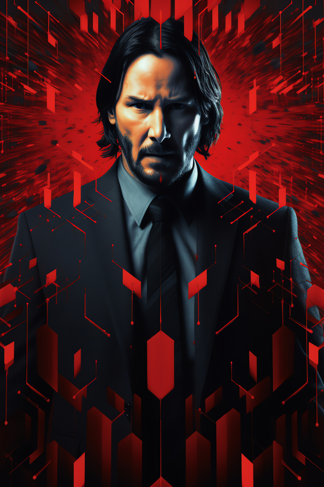 John Wick, precision gunman, dark theme, determined assassin, bullet ballet, HD Phone Wallpaper