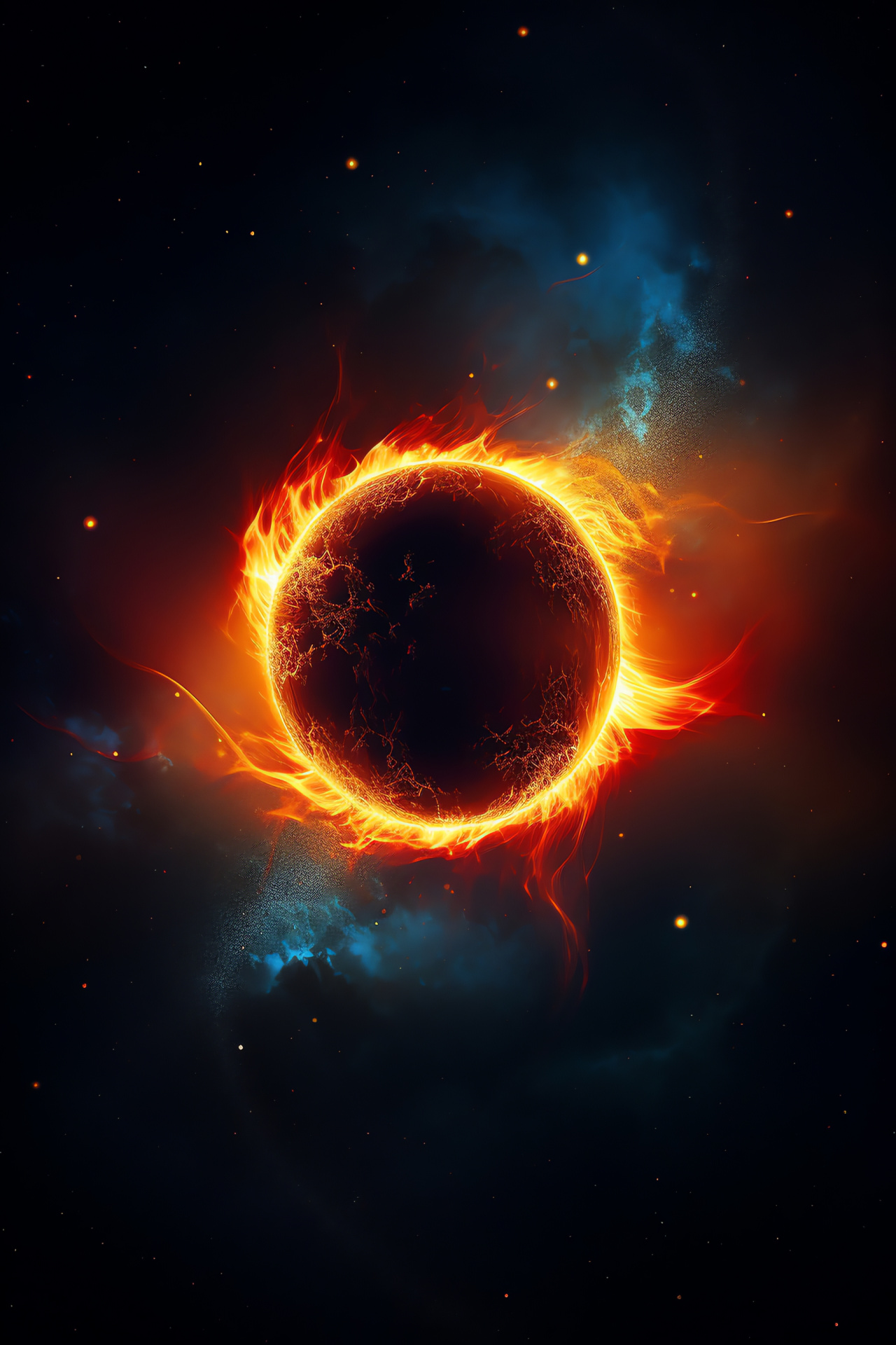 Solar Eclipse brilliance, Celestial orb, Night sky wonder, Majestic obscuration, Overhead spectacle, HD Phone Wallpaper