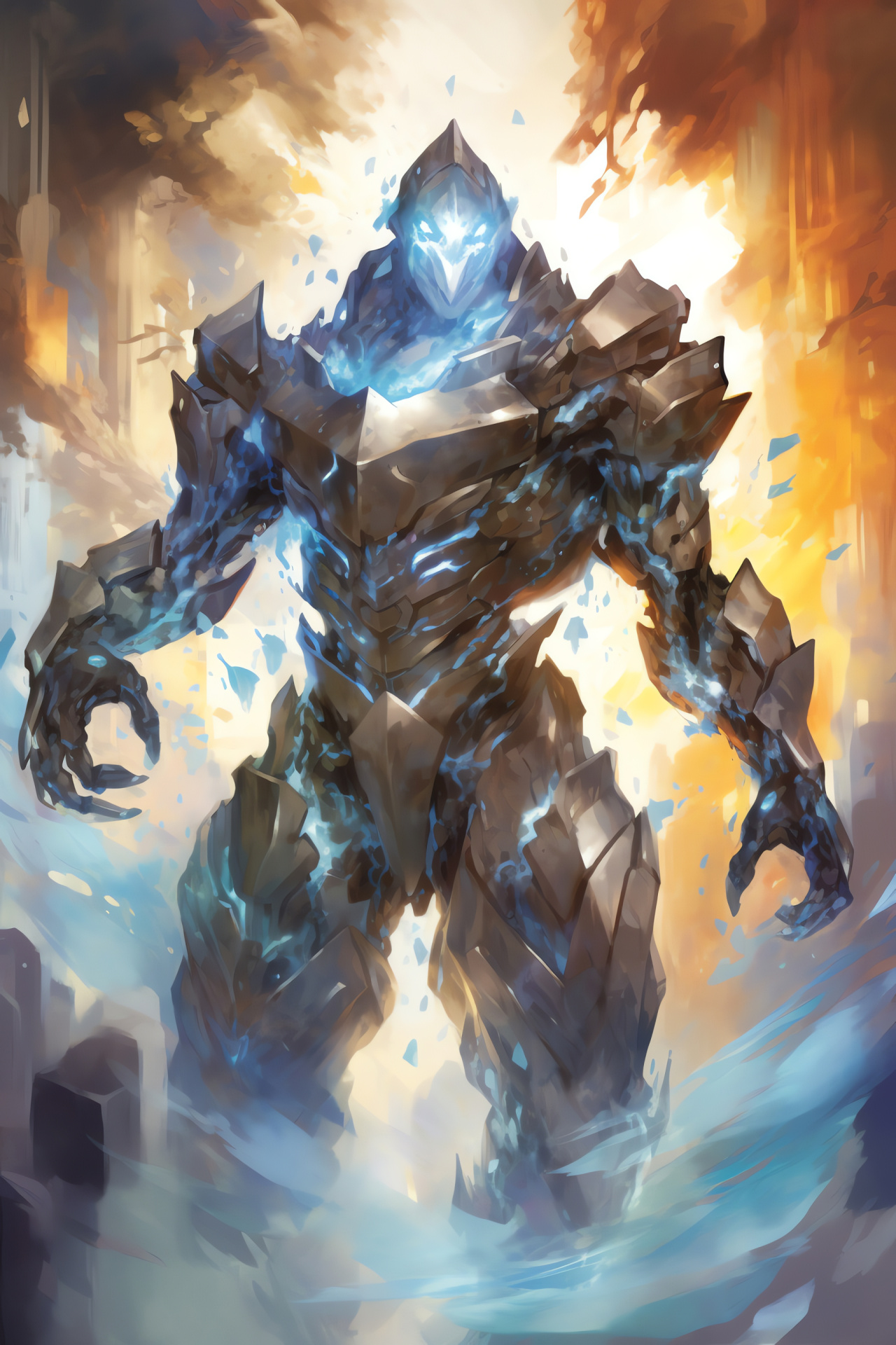 Karn silver golem, Metallic MTG character, Trans-dimensional setting, Gaming powerhouse, Magic collectible, HD Phone Wallpaper