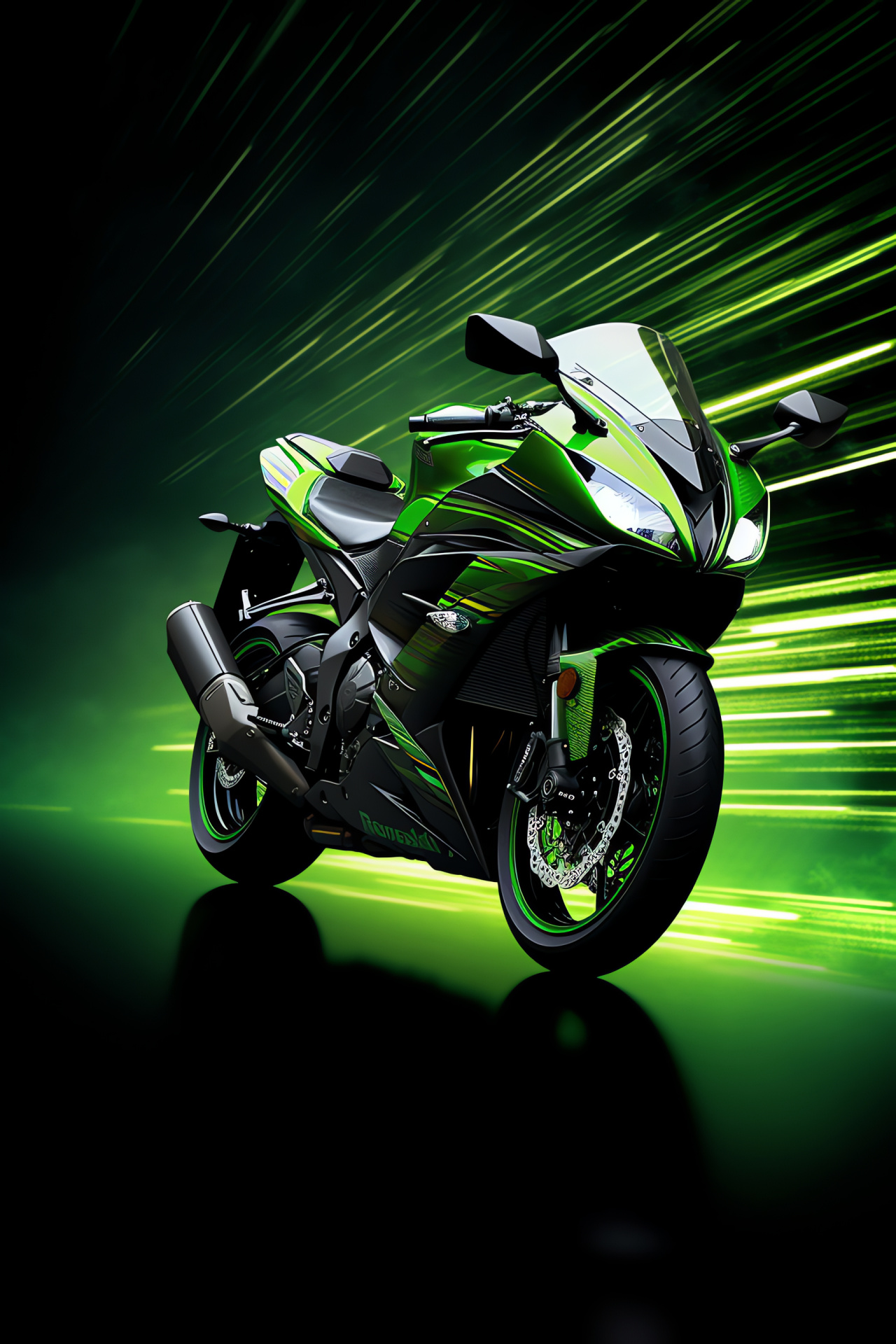 Suzuki GSXR 750 Motorcycle, Track-ready superbike, Green racing livery, High-performance machine, Motorcycle engineering, HD Phone Image