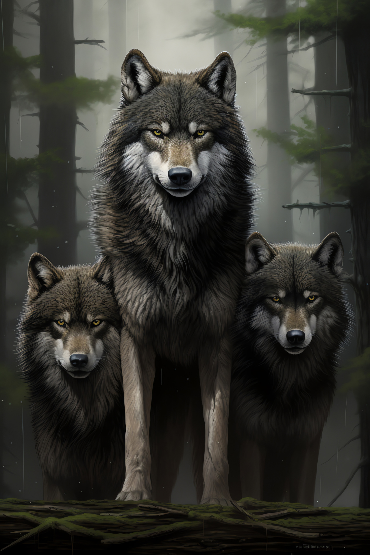 Timber Wolf, North American species, Wild canines, Forest inhabitants, Alpha predator, HD Phone Wallpaper