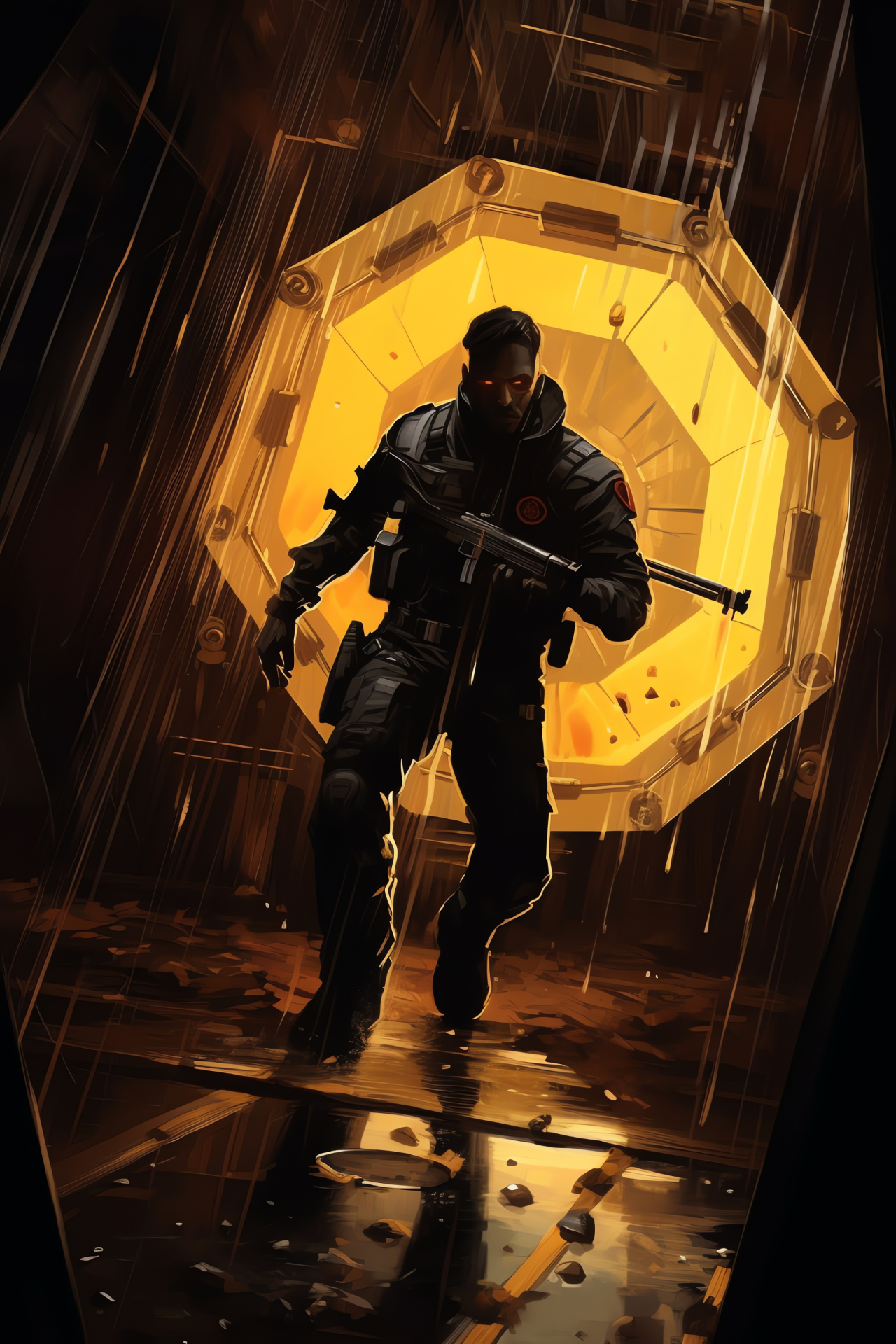 Umbrella Corporation, HUNK character, tactical gear, covert operation, Raccoon City incident, HD Phone Wallpaper