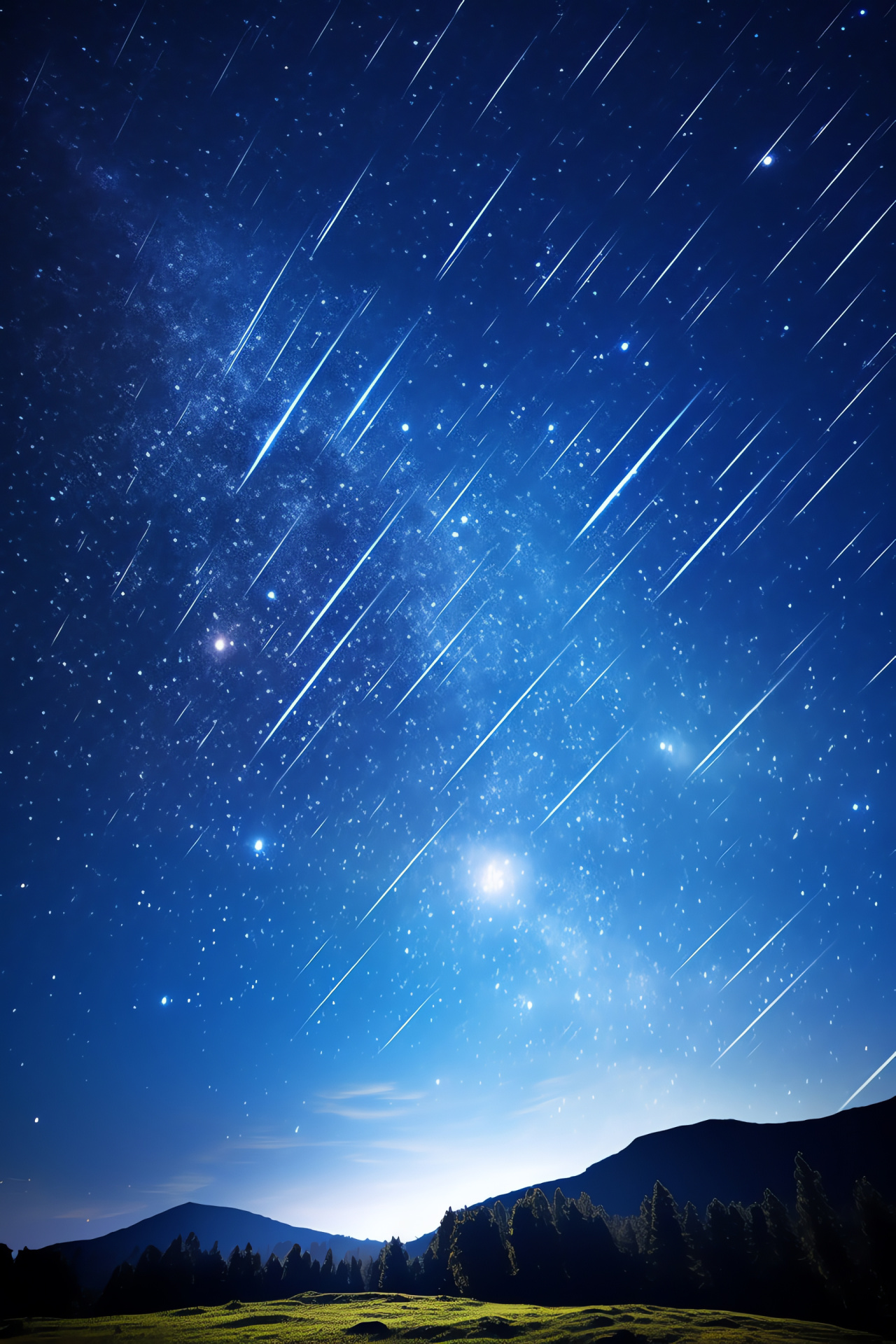 Cosmic meteor display, Space wonder, Galactic dust, Astronomical event, Celestial panorama, HD Phone Image