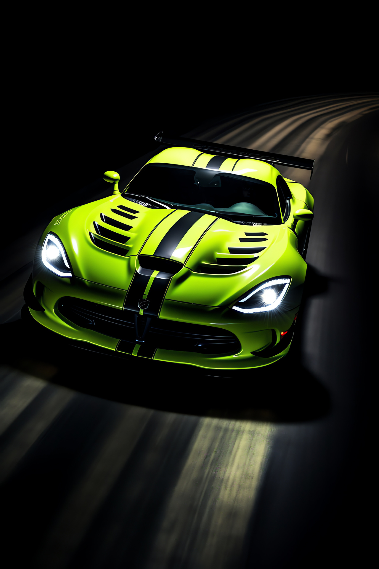 Viper GTS-R, Laguna Seca racetrack, Sports car, High-performance add-ons, Venomous aesthetics, HD Phone Wallpaper