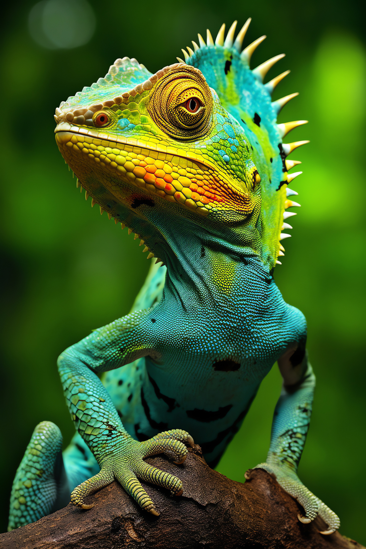 Basilisk lizard, Tropical wildlife, Central American habitat, Agile creature, Rainforest dweller, HD Phone Wallpaper