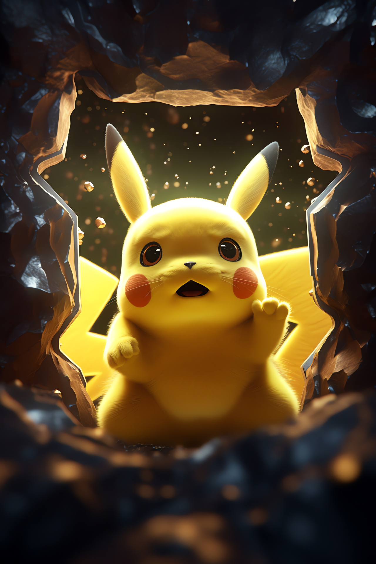 Pikachu, Pokmon franchise, Galactic journey, Spacecraft, Zero gravity, HD Phone Wallpaper