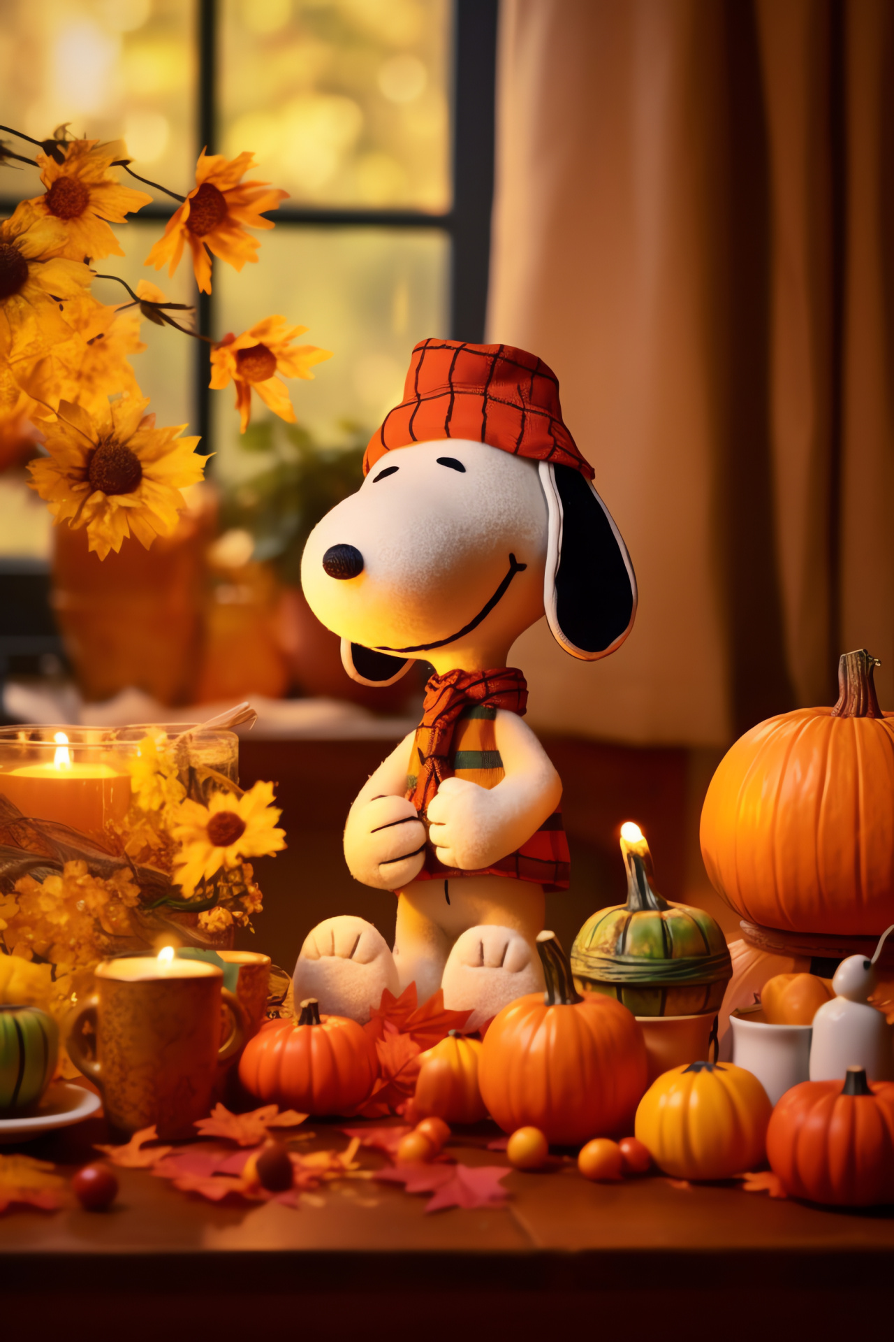 Animated Thanksgiving, Fowl friend, November observance, Decorative eating cover, Convivial theme, HD Phone Image