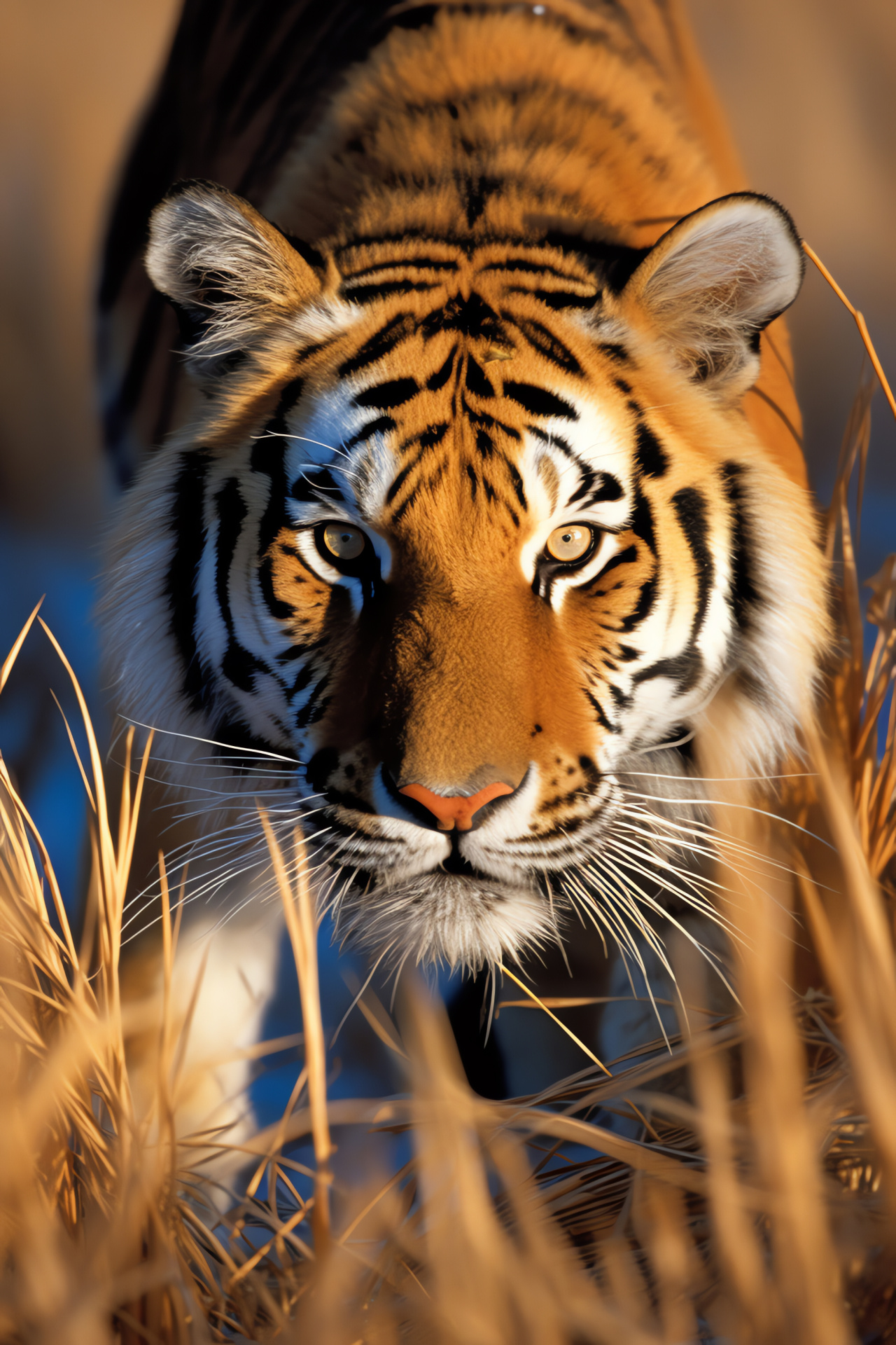 Siberian Tiger, Panthera tigris altaica, Savanna predator, African wilderness, Big cat stripes, HD Phone Wallpaper