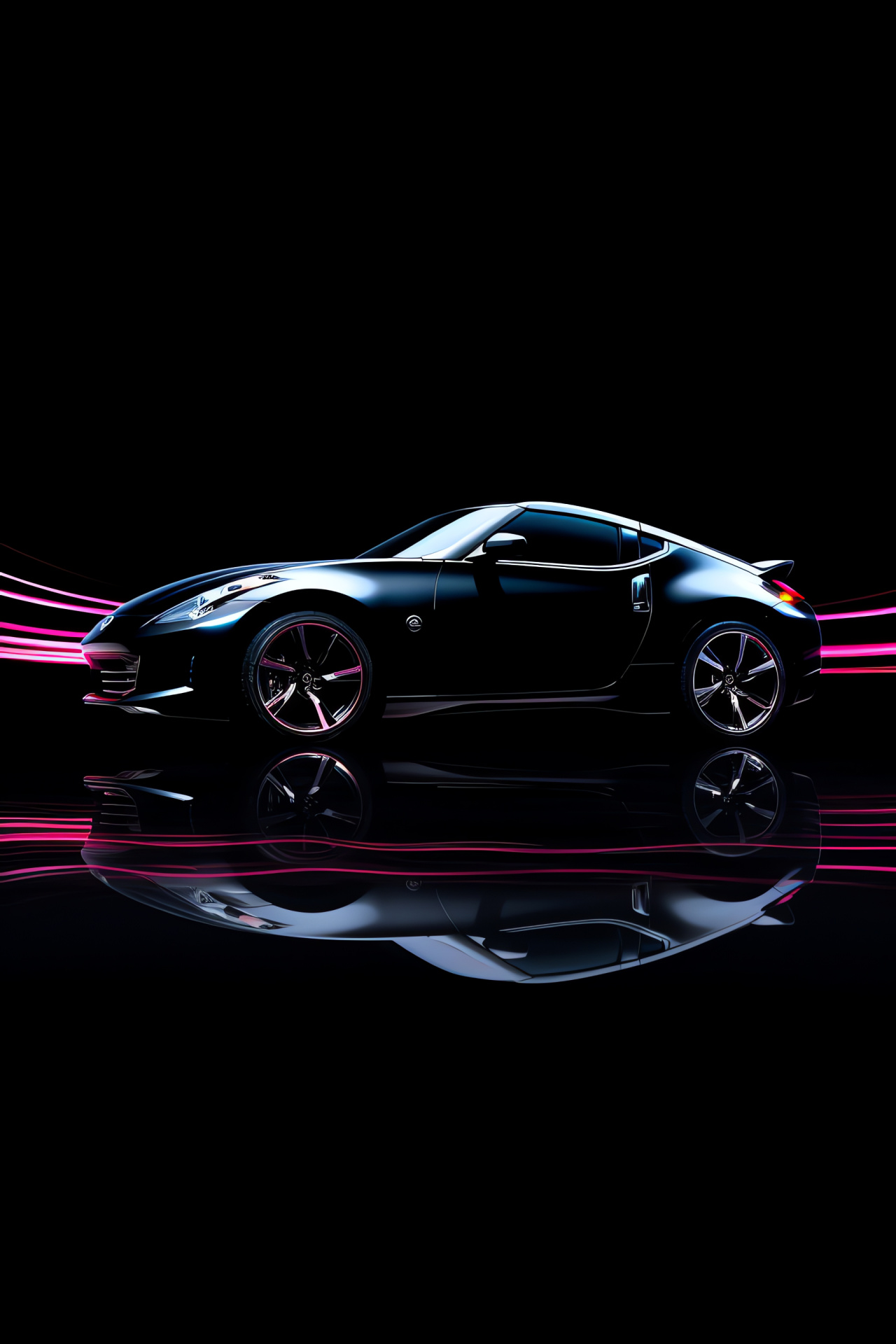 Sports coupe, Japanese marquee, Pitch base, Twin hues, Luminescent streaks, HD Phone Wallpaper