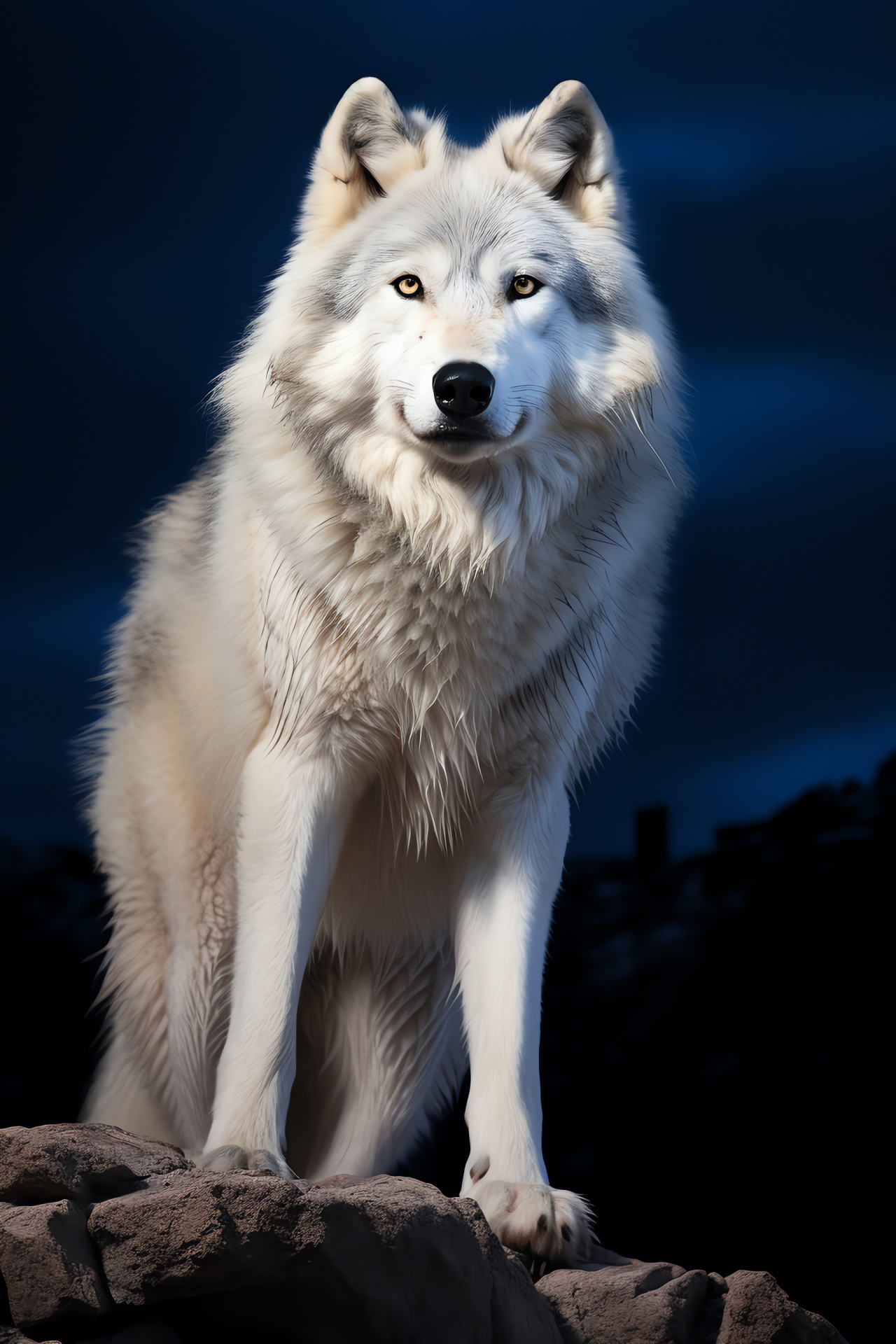 Timber Wolf, Wilderness predator, Lone wolf symbolism, Wolf pack, Moonlit hunt, HD Phone Image