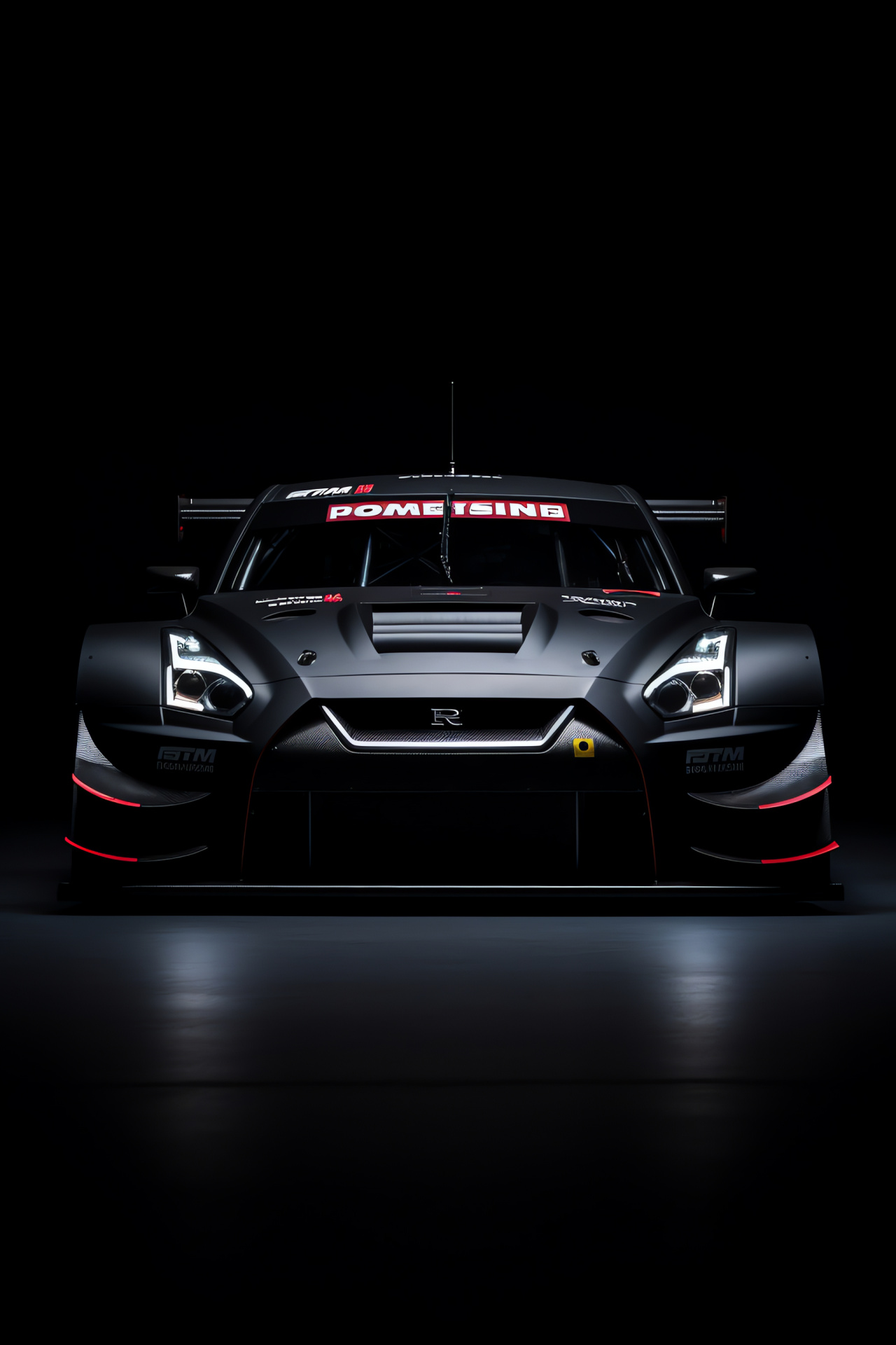 Nismo GT-R NISMO GT3, Racing pedigree, Black backdrop motorsport, High-performance track car, Racing GT model, HD Phone Wallpaper