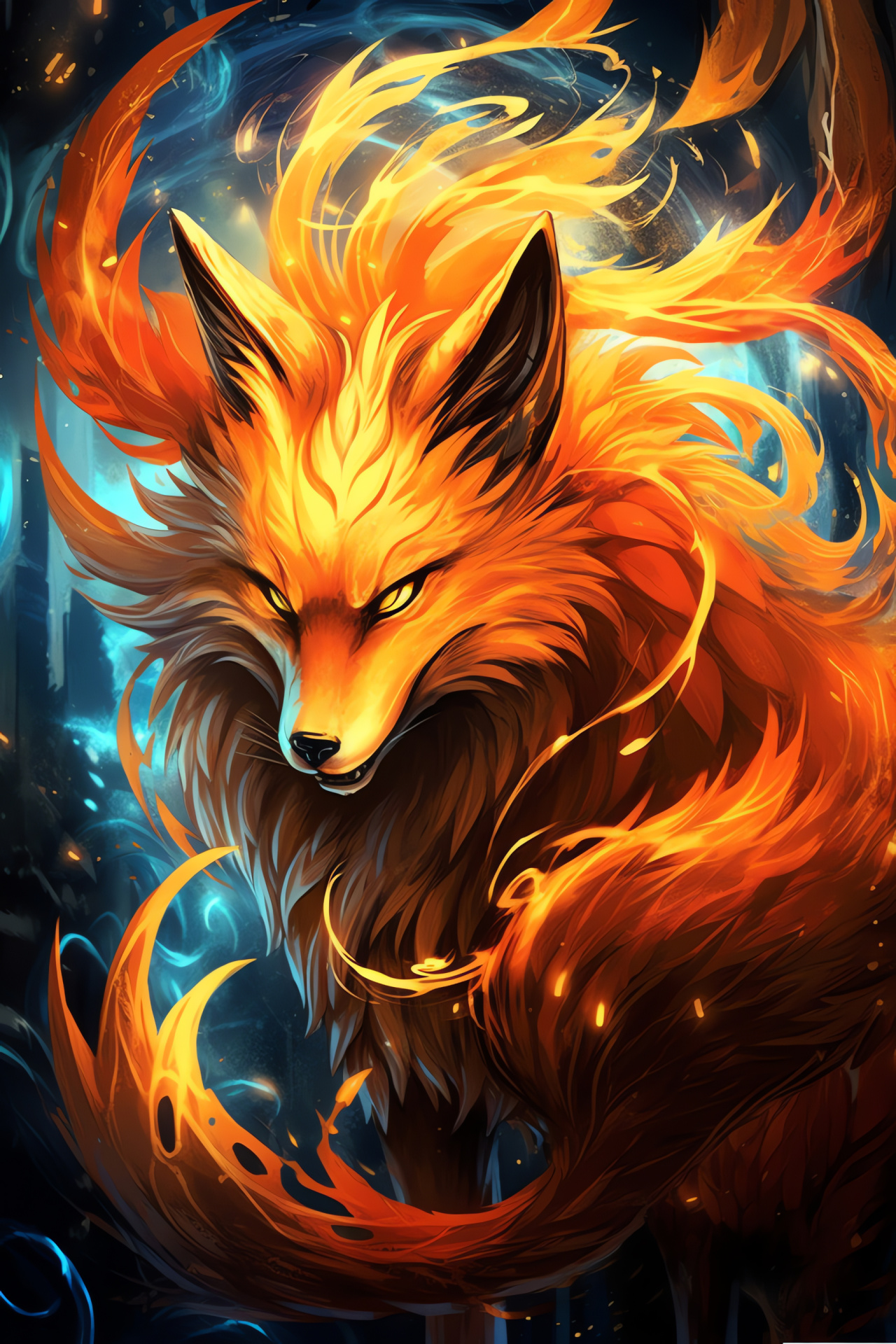 Naruto Uzumaki's transformation, Nine Tailed Fox spirit, Beast within, Anime energy aura, Mystical creature feature, HD Phone Wallpaper