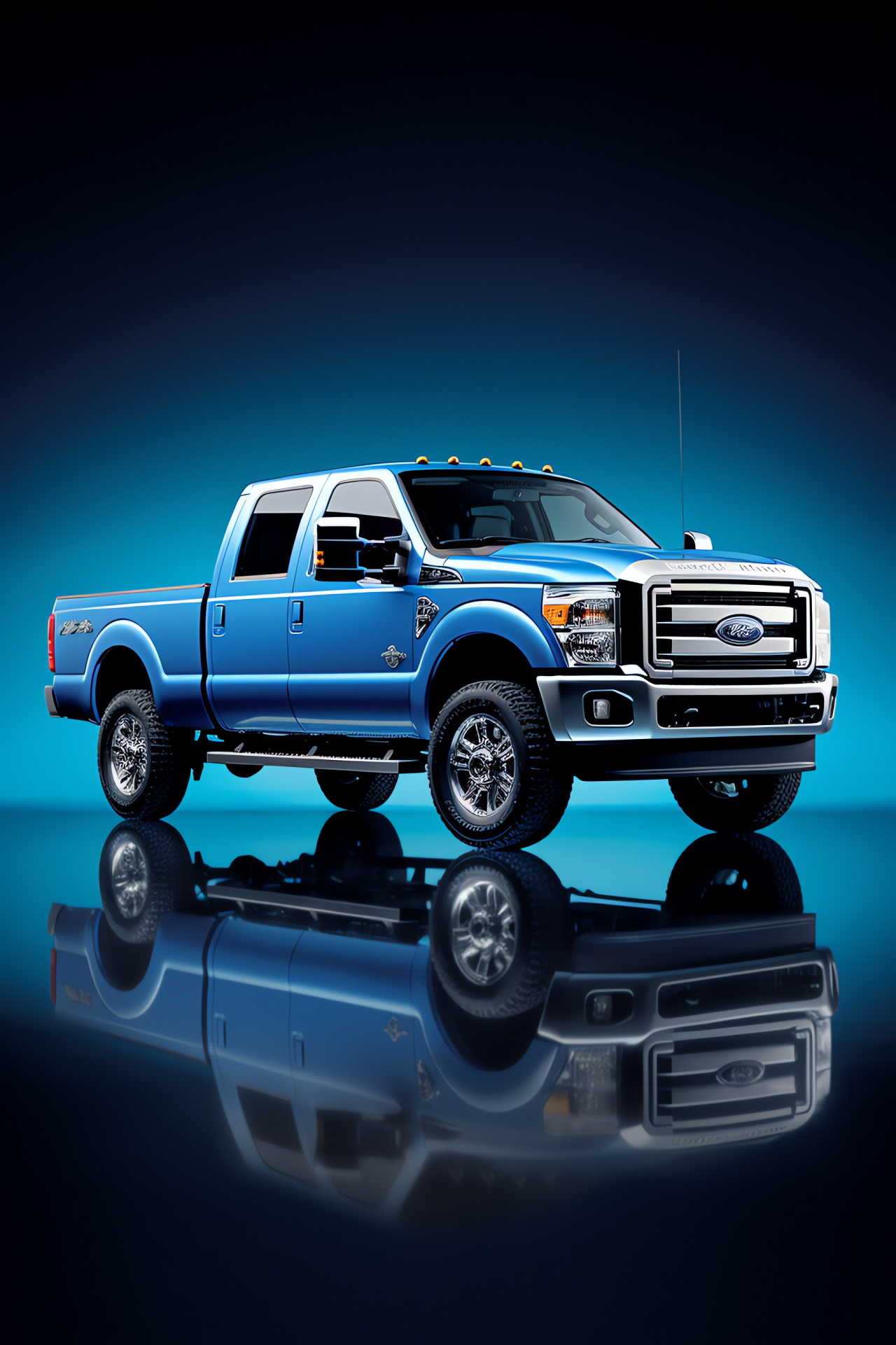Powerstroke dynamics, Side profile, Power and durability, Diesel excellence, Striking presence, HD Phone Image