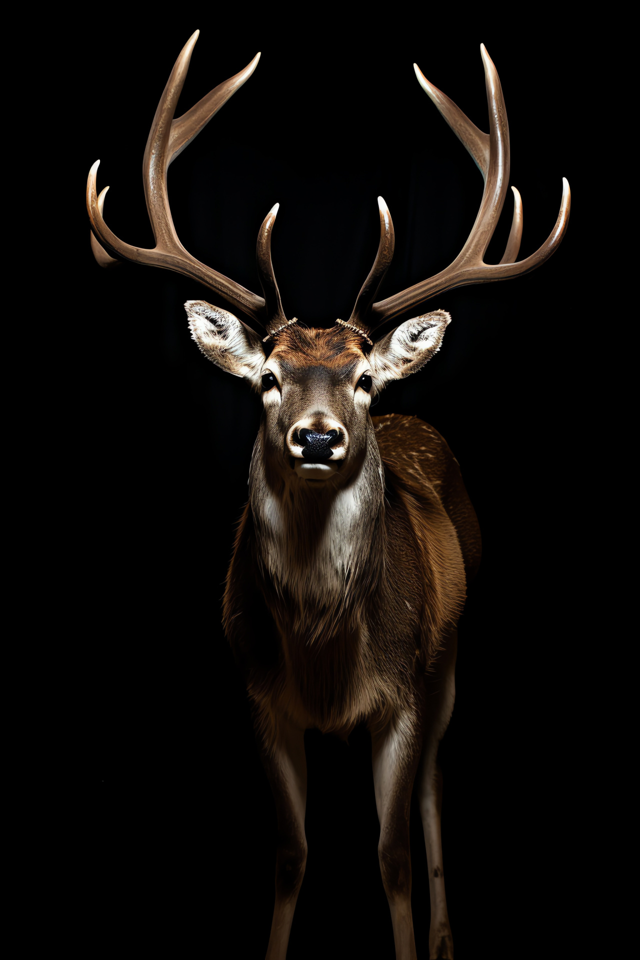 Artic Reindeer portrait, Wildlife strength, Resilient animal, Snow-adapted fur, Mystic forest dweller, HD Phone Image